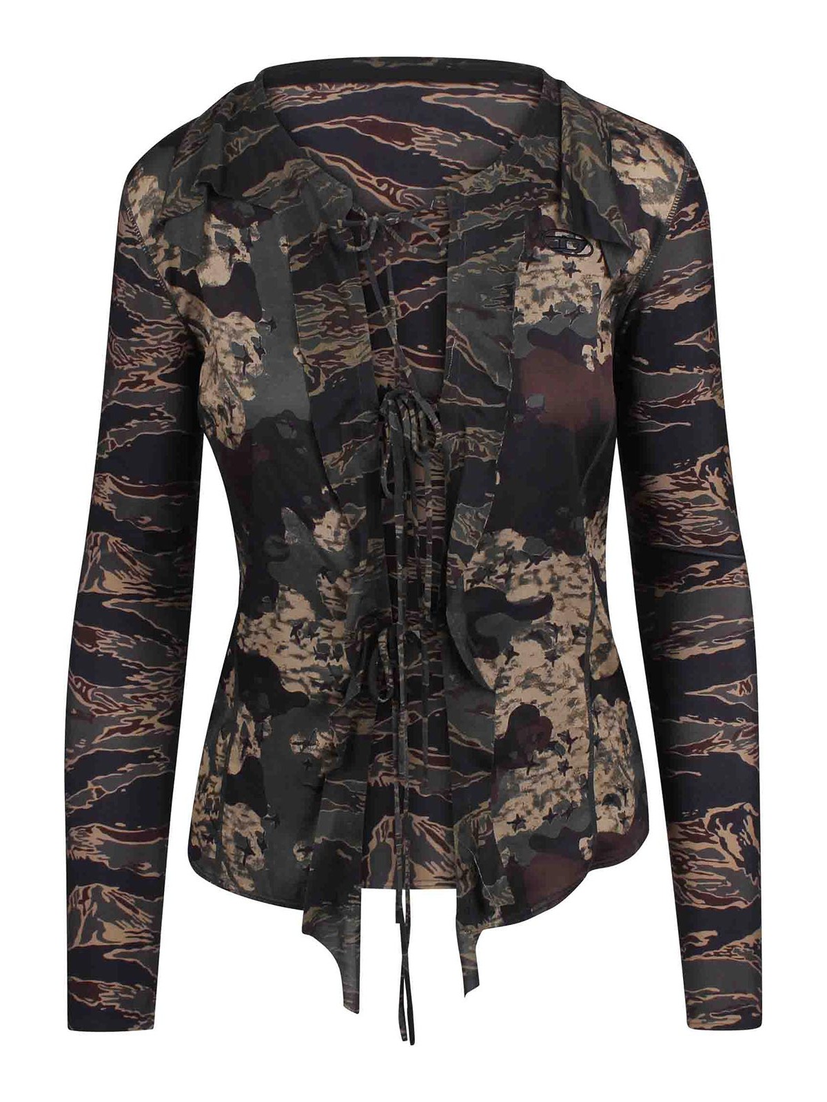 Diesel Cardigan With Laces In Multi