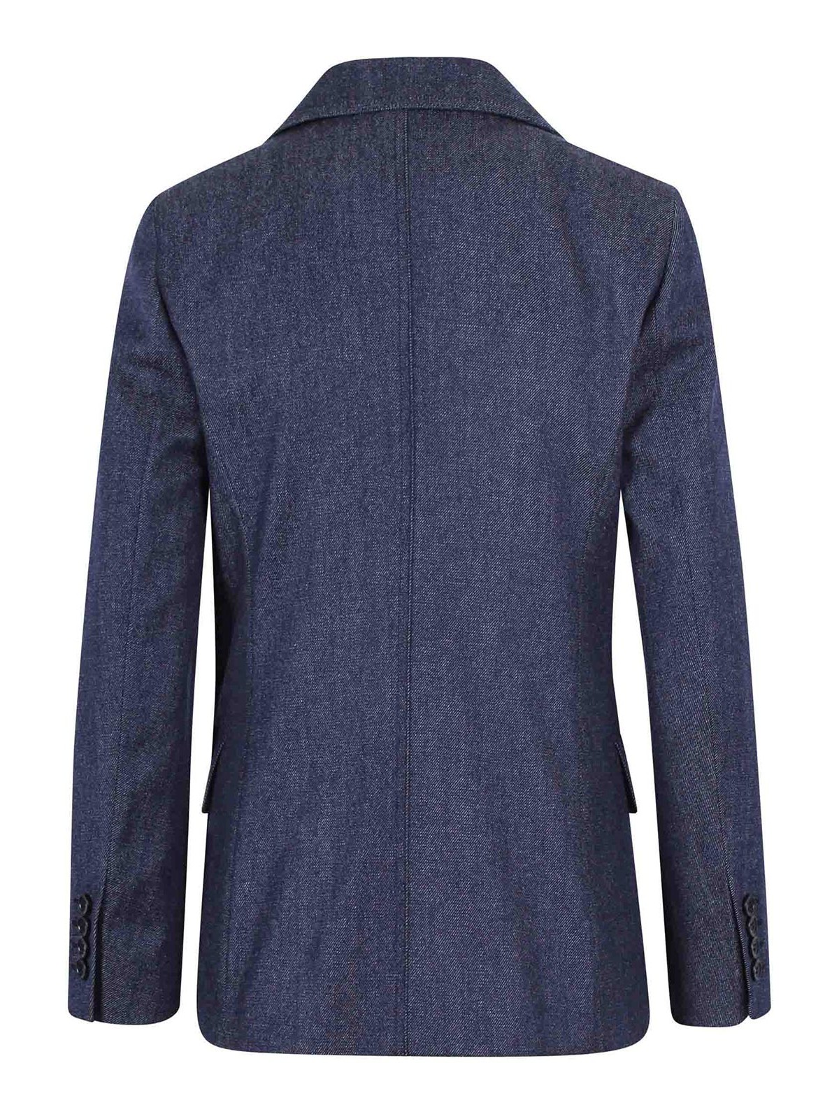 Max Mara Blazer In Lana Effetto Denim Locarno In Blue