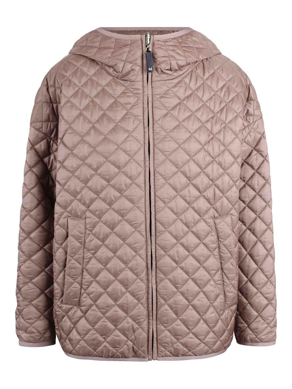 Max Mara The Cube Leo Reversible Down Jacket In Brown
