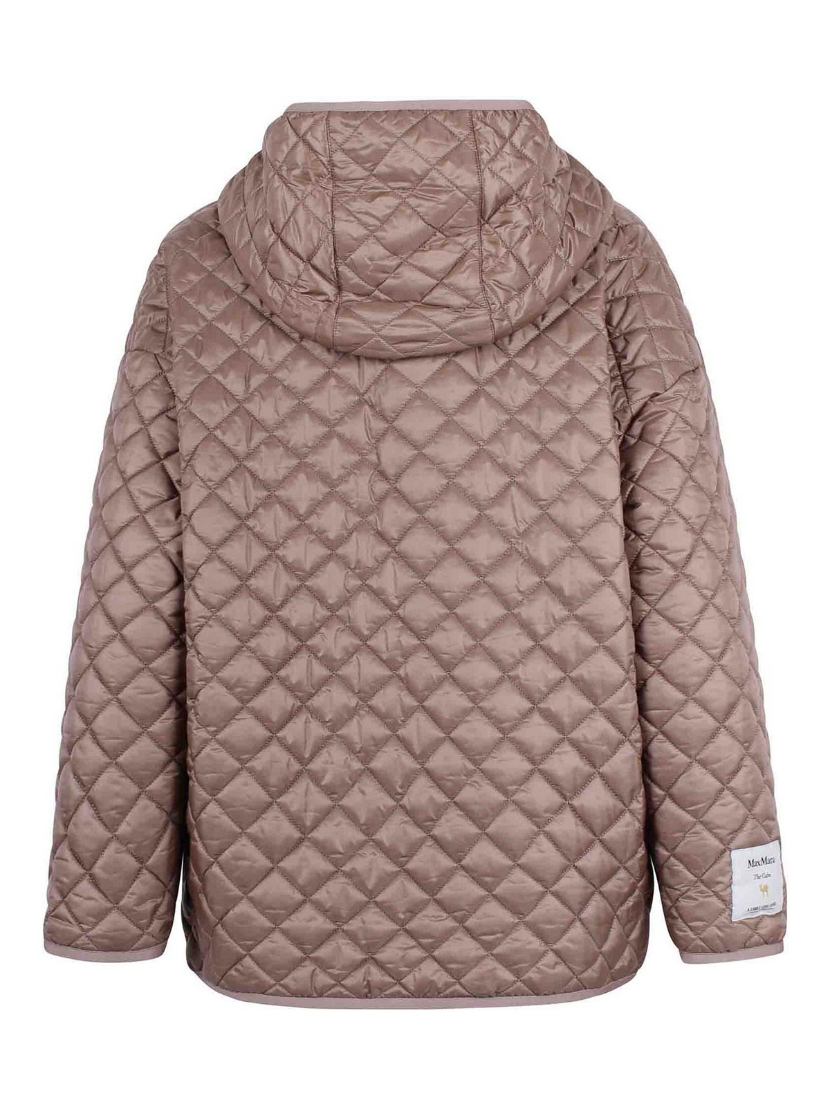 Max Mara The Cube Leo Reversible Down Jacket In Brown