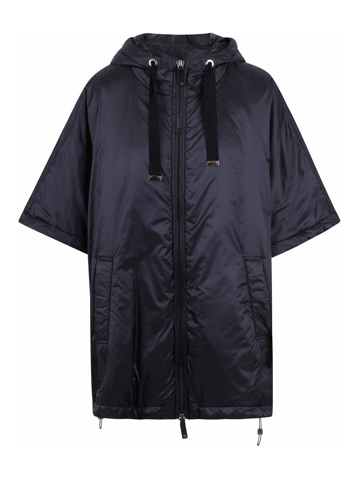 Max Mara The Cube Greenci Padded Cape In Black