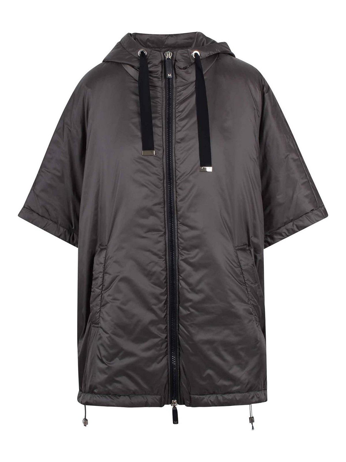 Max Mara The Cube Greenci Padded Cape In Black