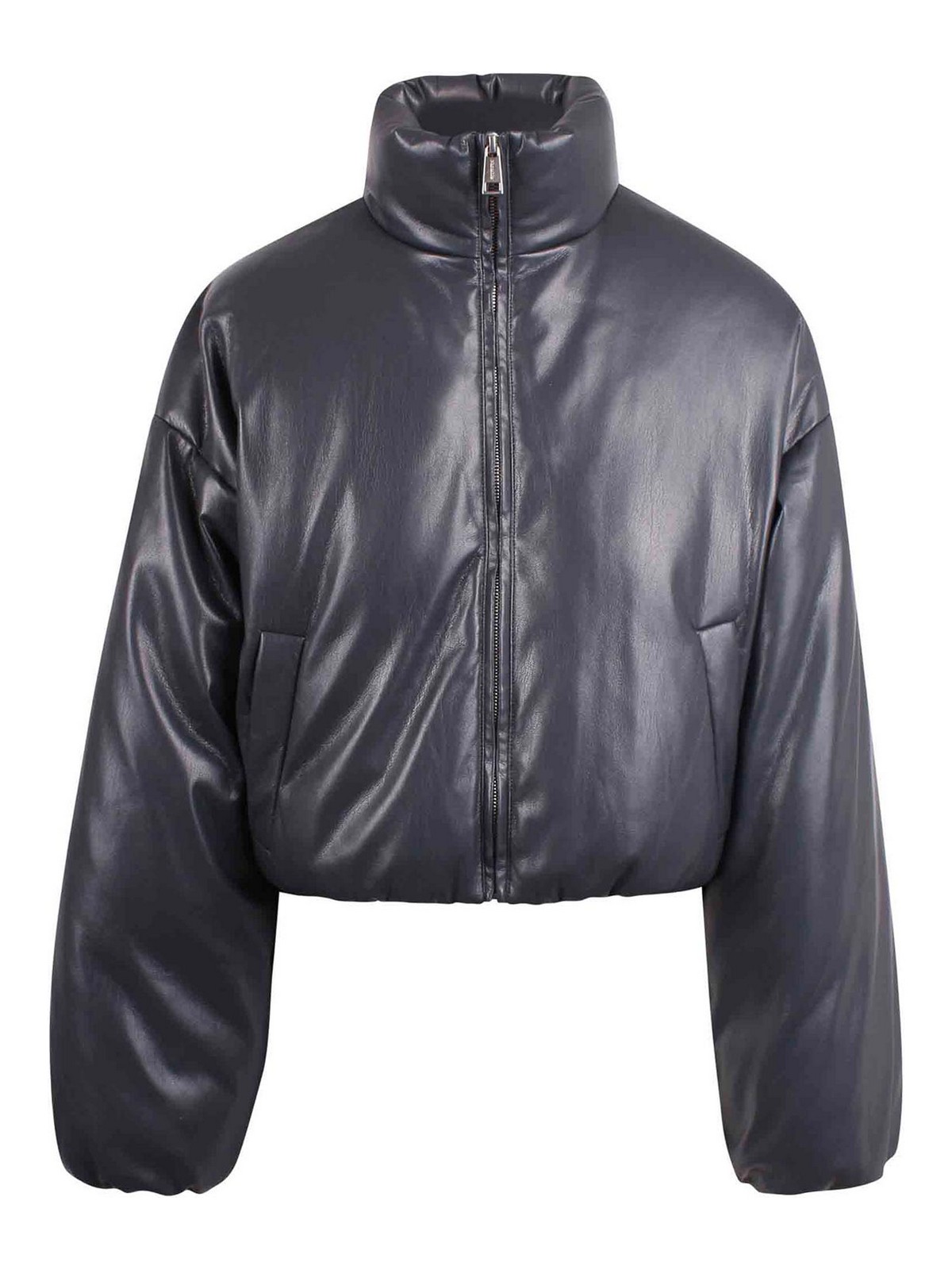 Nanushka Bomber In Ecopelle Imbottito In Blue