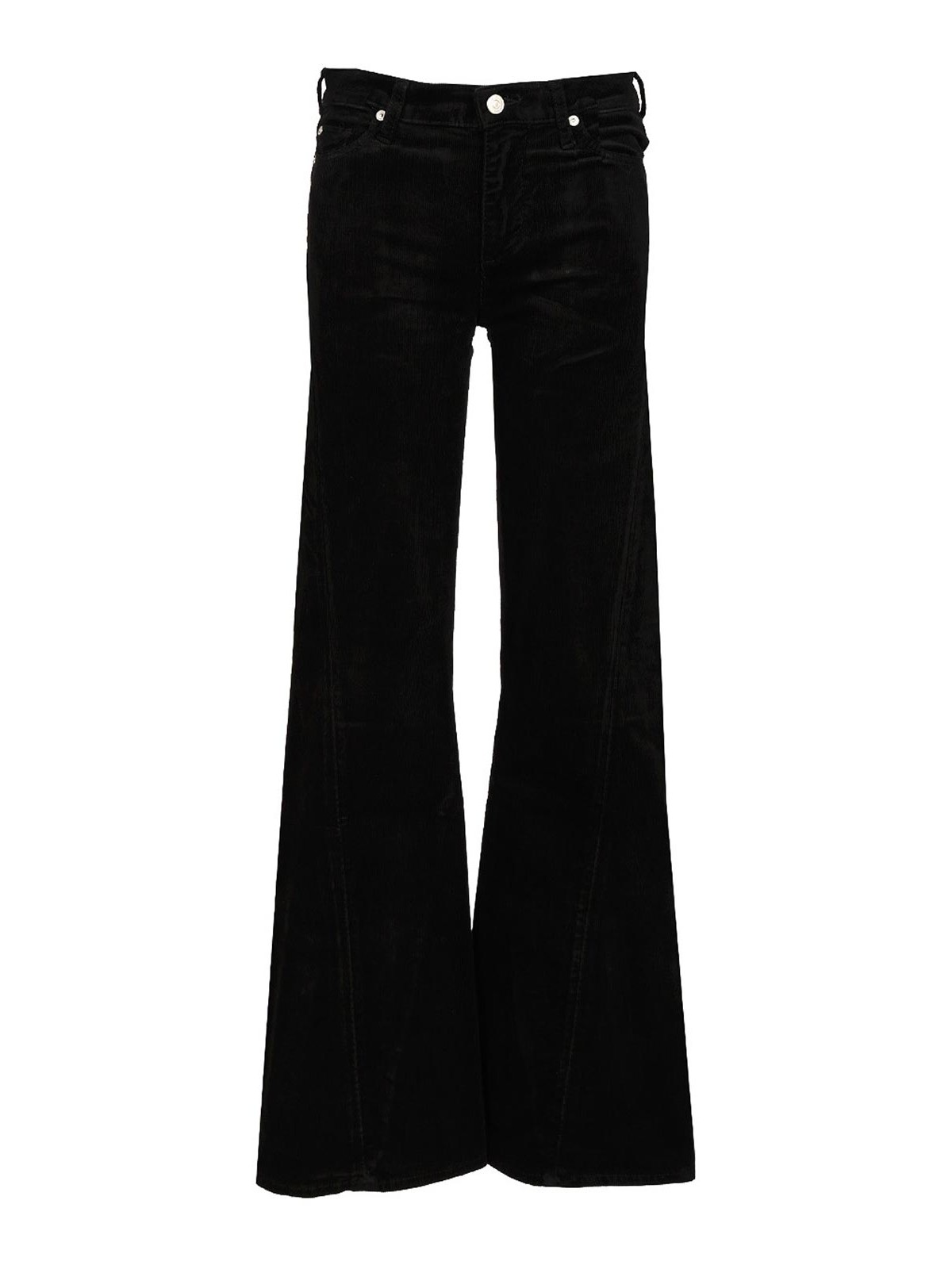 7 For All Mankind Flared Jeans In Black