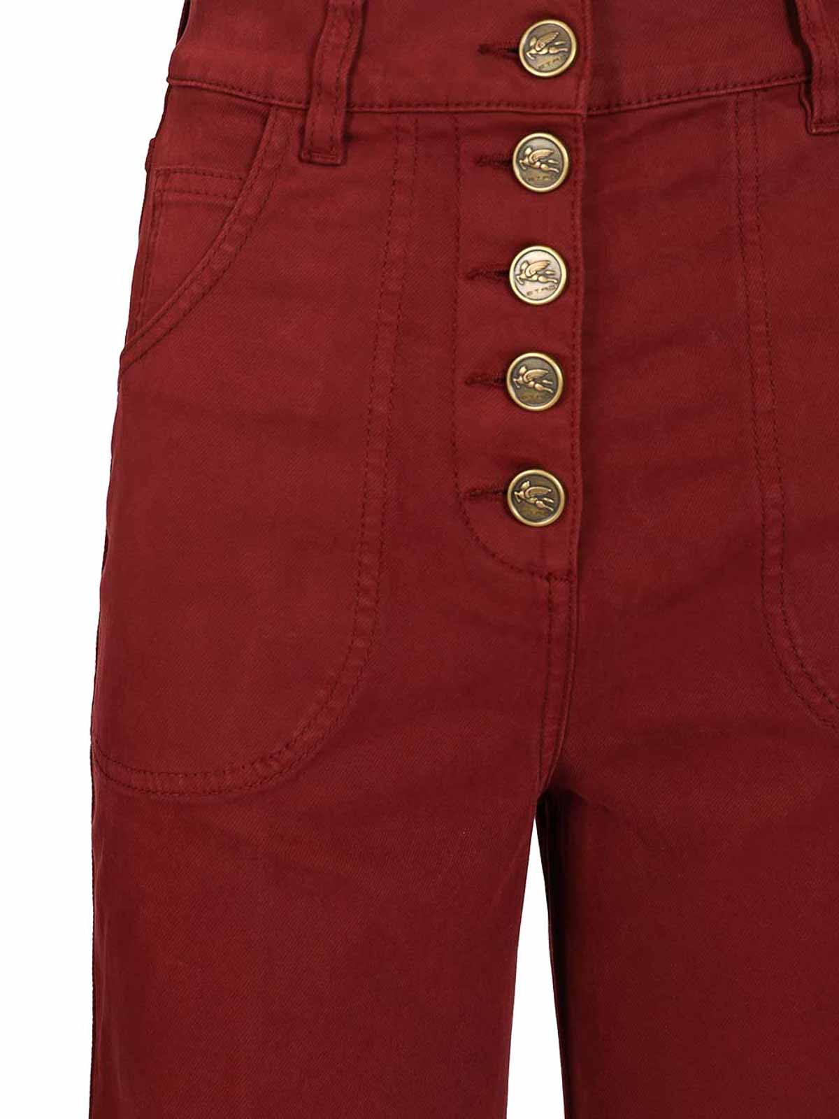 Etro Flare Jean In Red