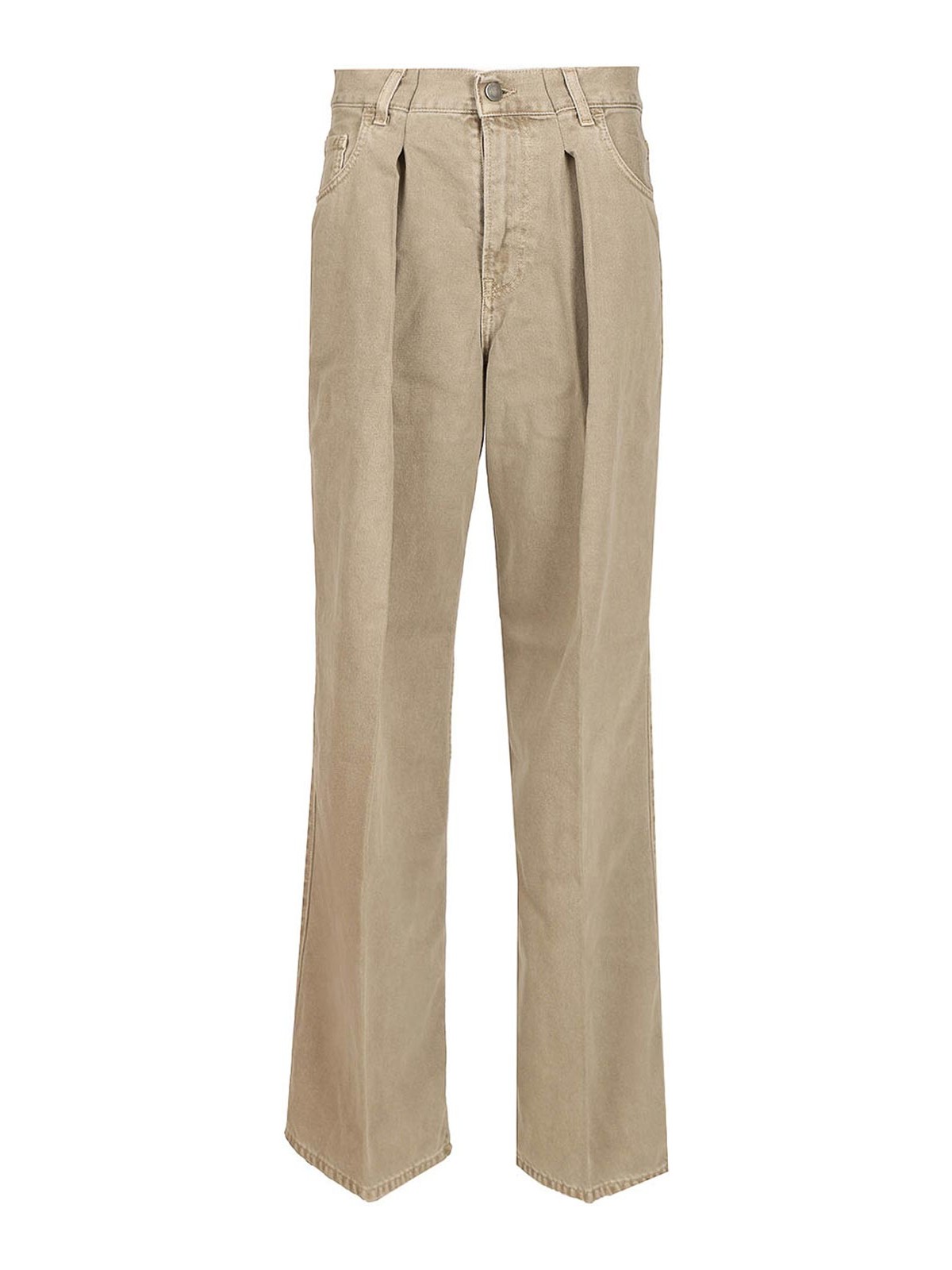 Haikure Ecru Soft Trousers In Sand