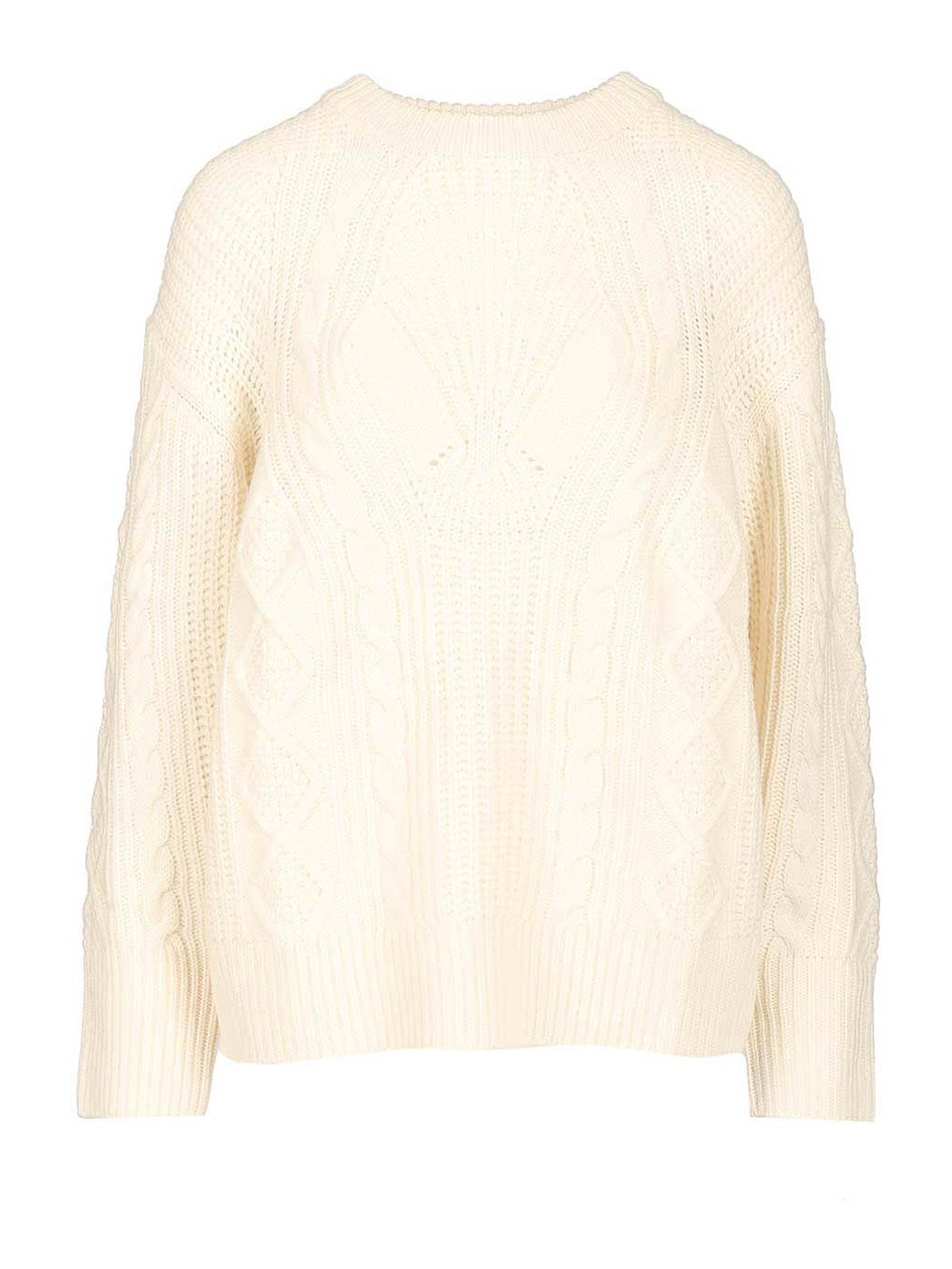 Loulou Studio Cable Knit Sweater In White