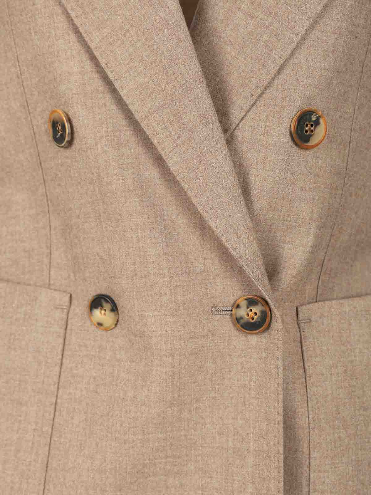 Max Mara Double-breasted Cashmere Blazer In Brown