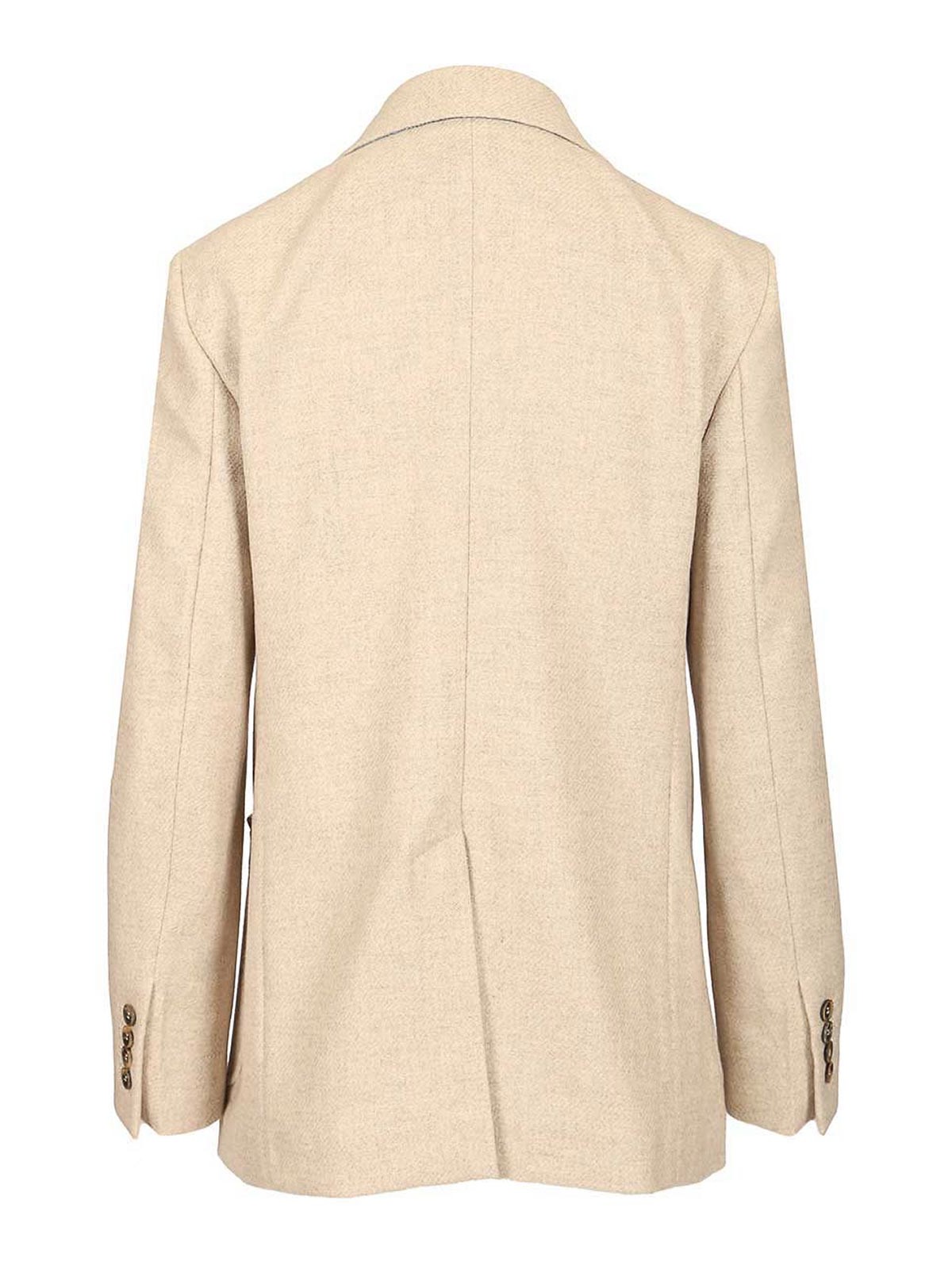 Max Mara Single-breasted Blazer In Sand