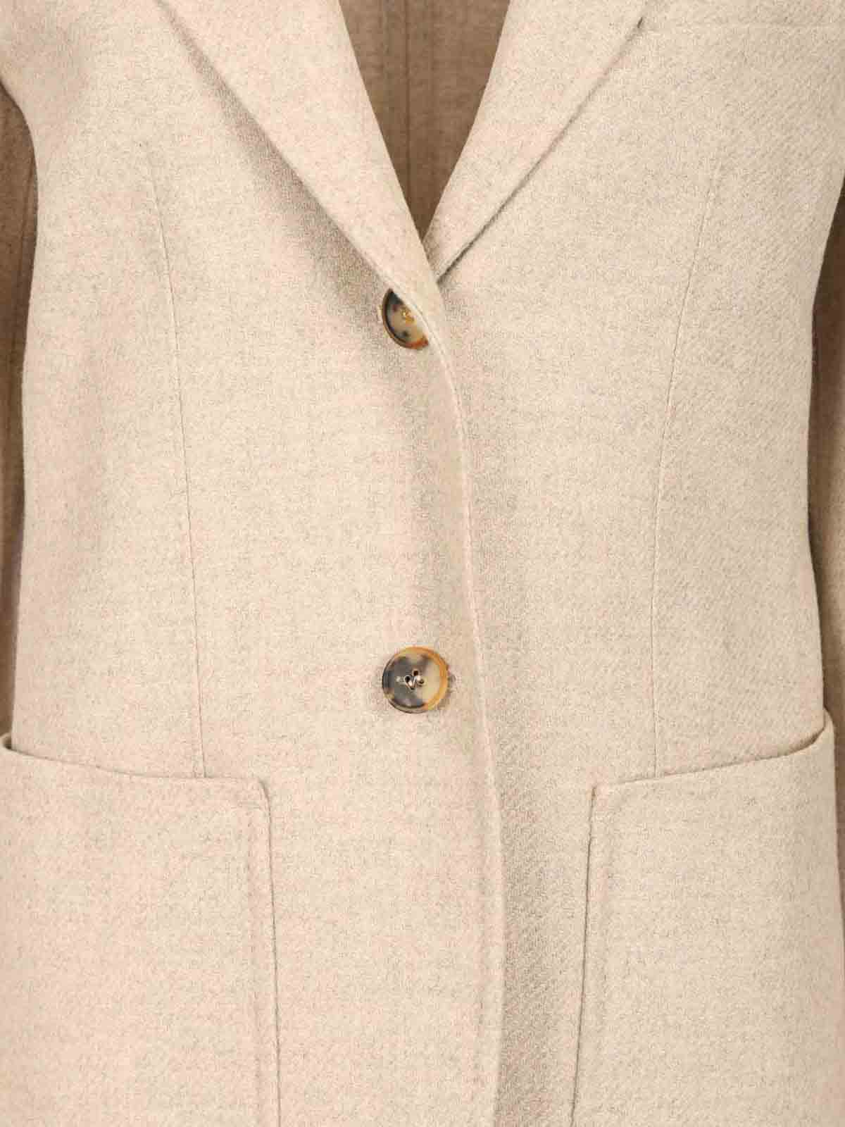Max Mara Single-breasted Blazer In Sand