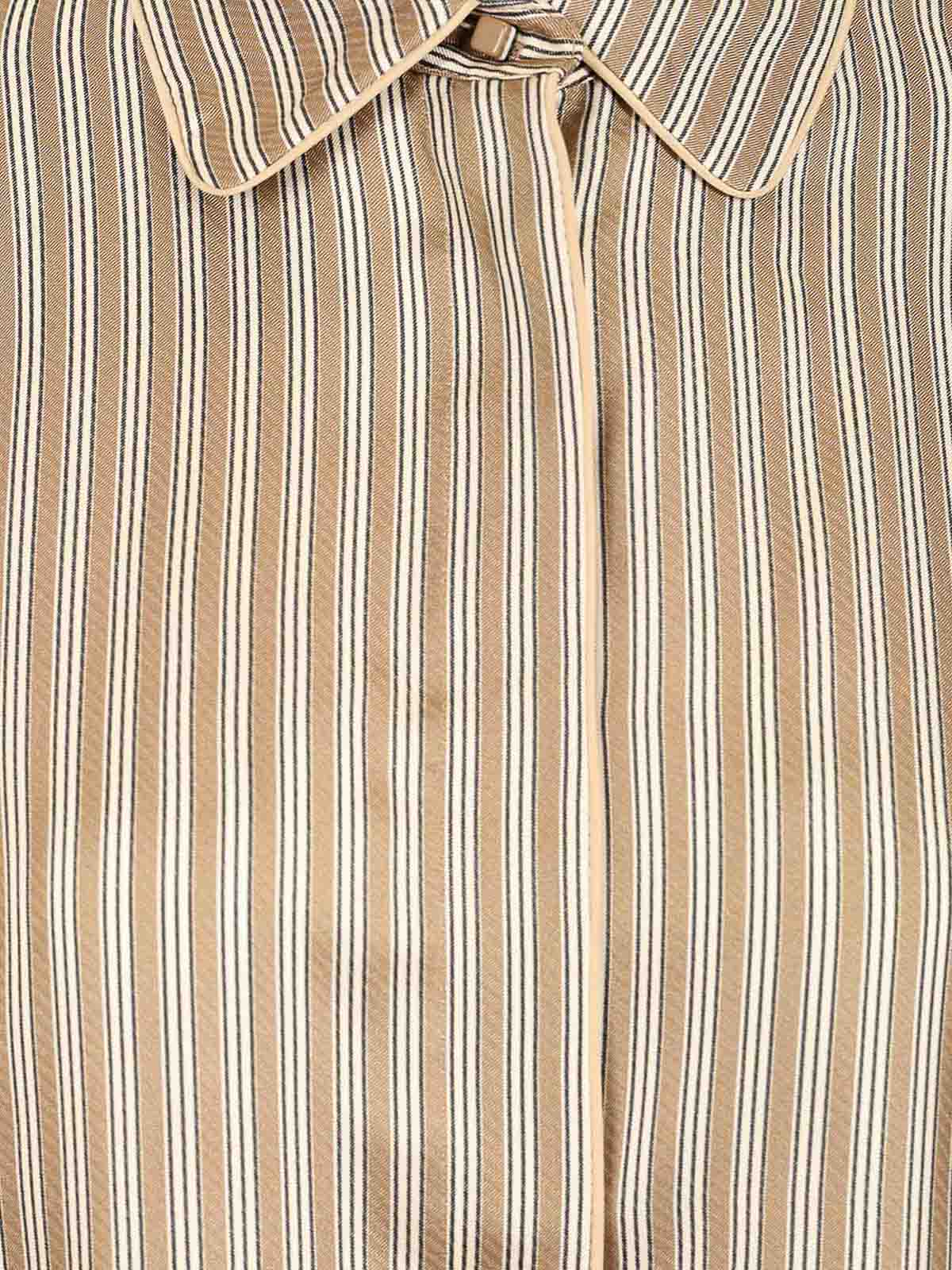 Max Mara Silk Crop Shirt In Multi