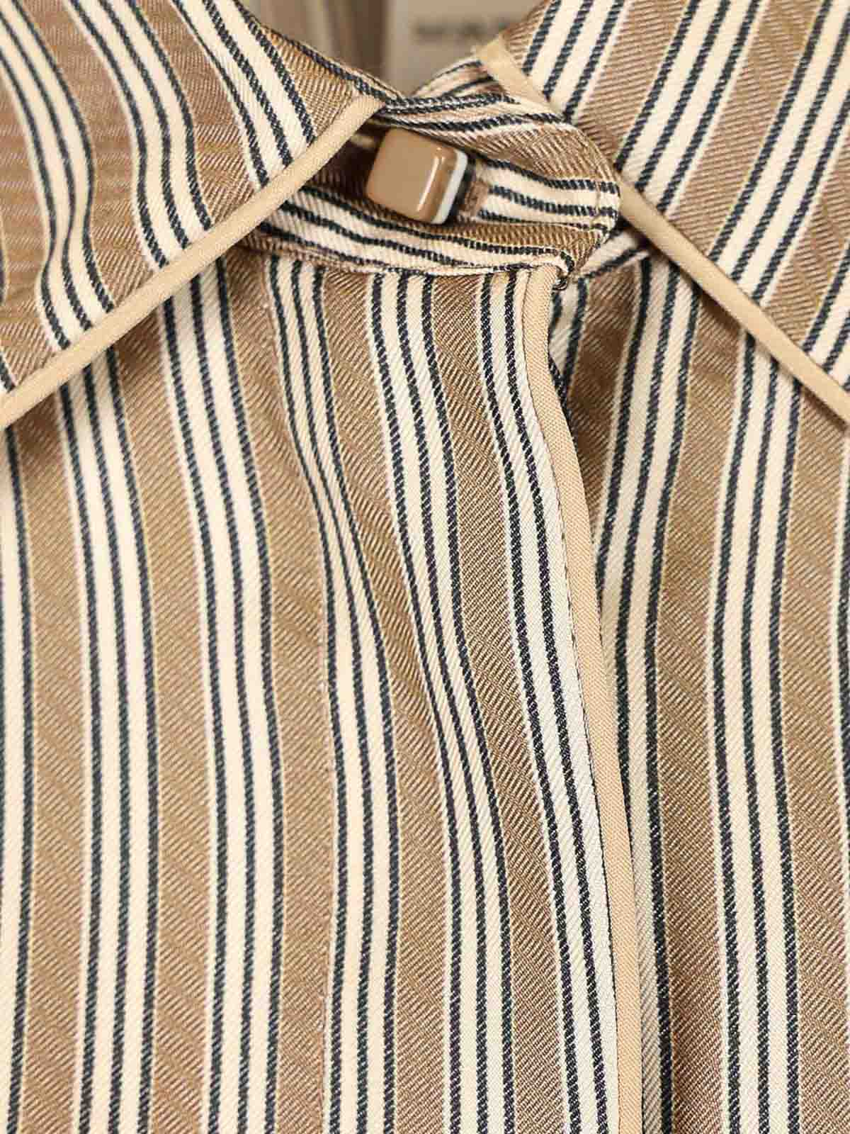 Max Mara Silk Crop Shirt In Multi