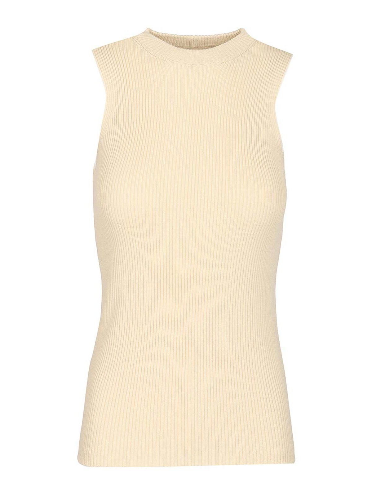 Rick Owens Ribbed Knit Tank Top In White