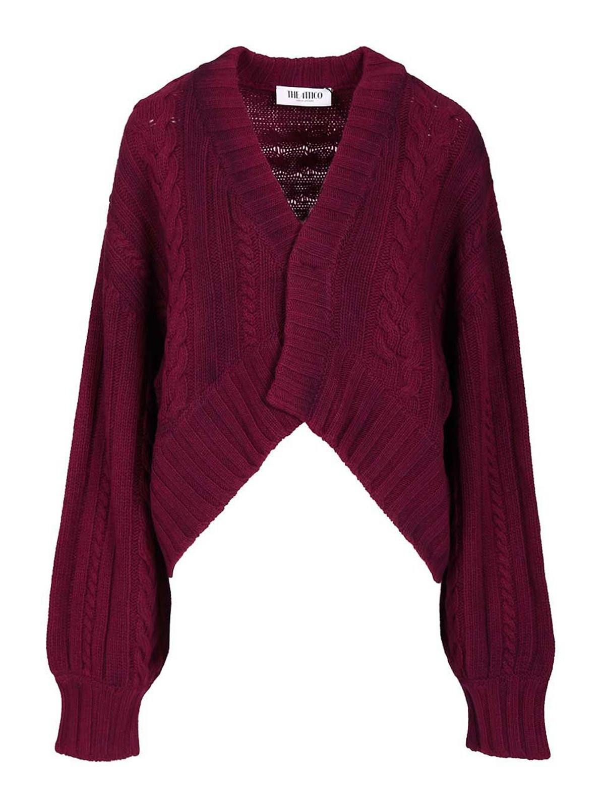 Attico Wool And Cashmere Sweater In Red