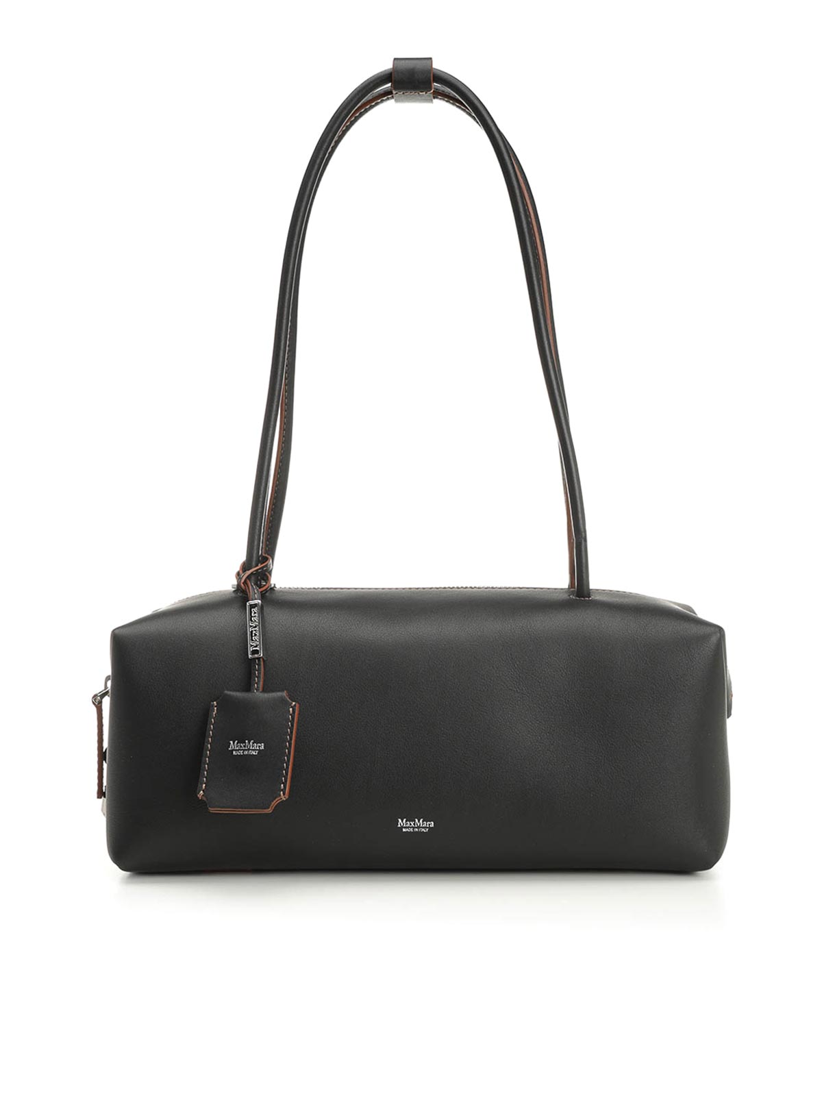 Max Mara Natural Satchel Bag In Black