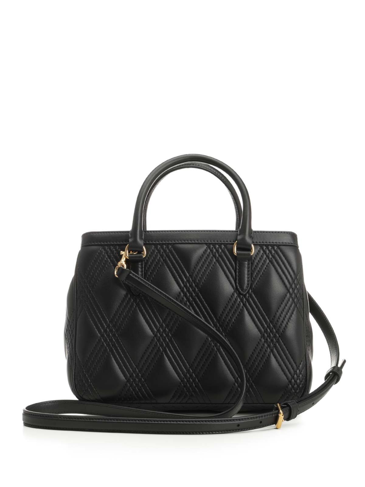 Valentino Quiltie 67 Small Leather Tote Bag In Black