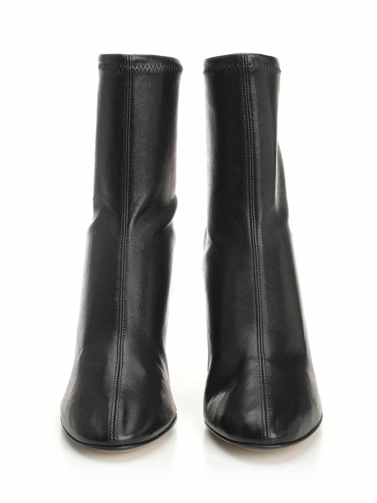 Alevì Milano Ex L25w7010 Etienne-75 075 Blog Nappa Stretch Sandals Black In Black