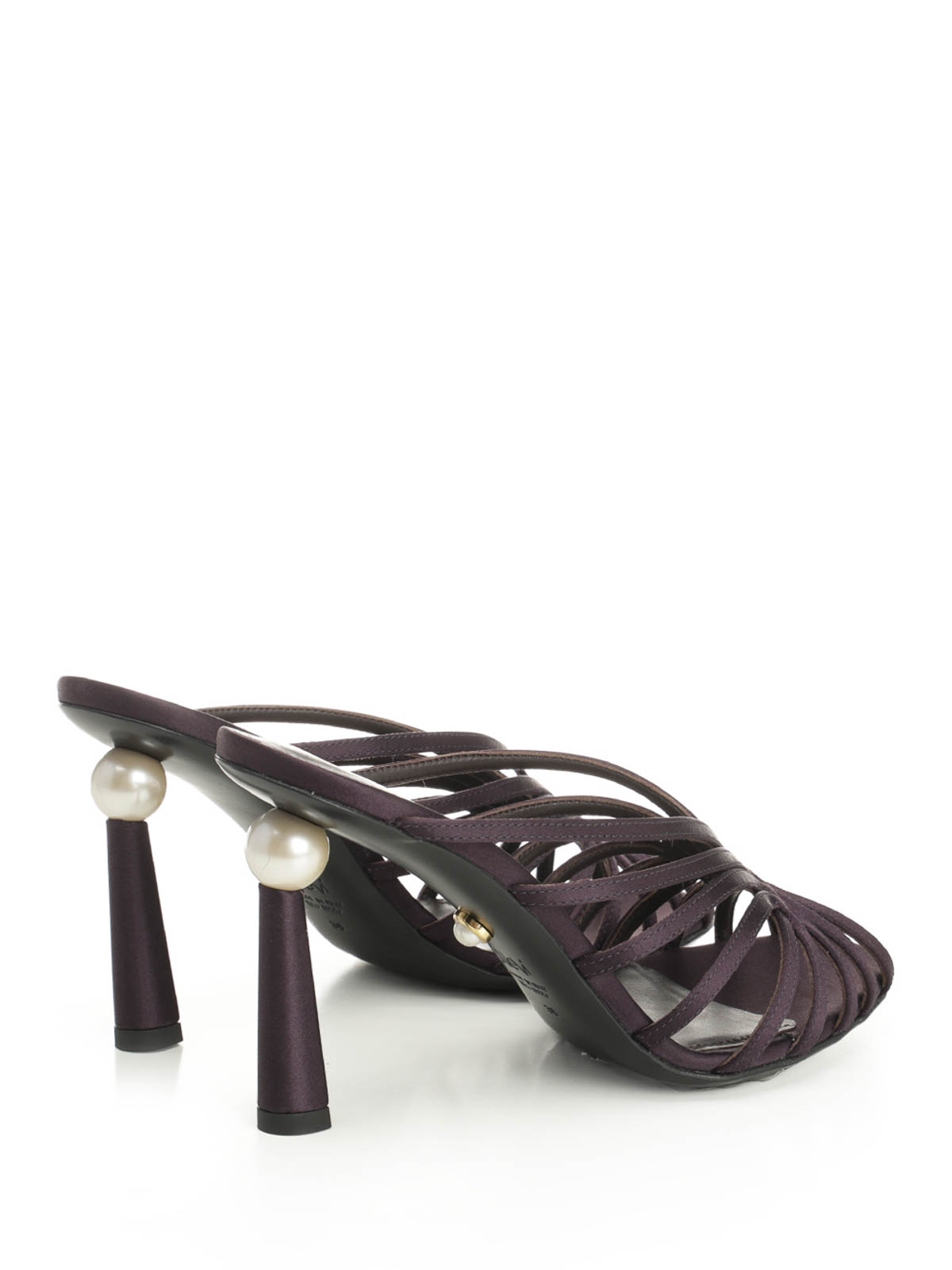 Alevì Milano Venus 095 Reby Satin Sandals Violet In Purple