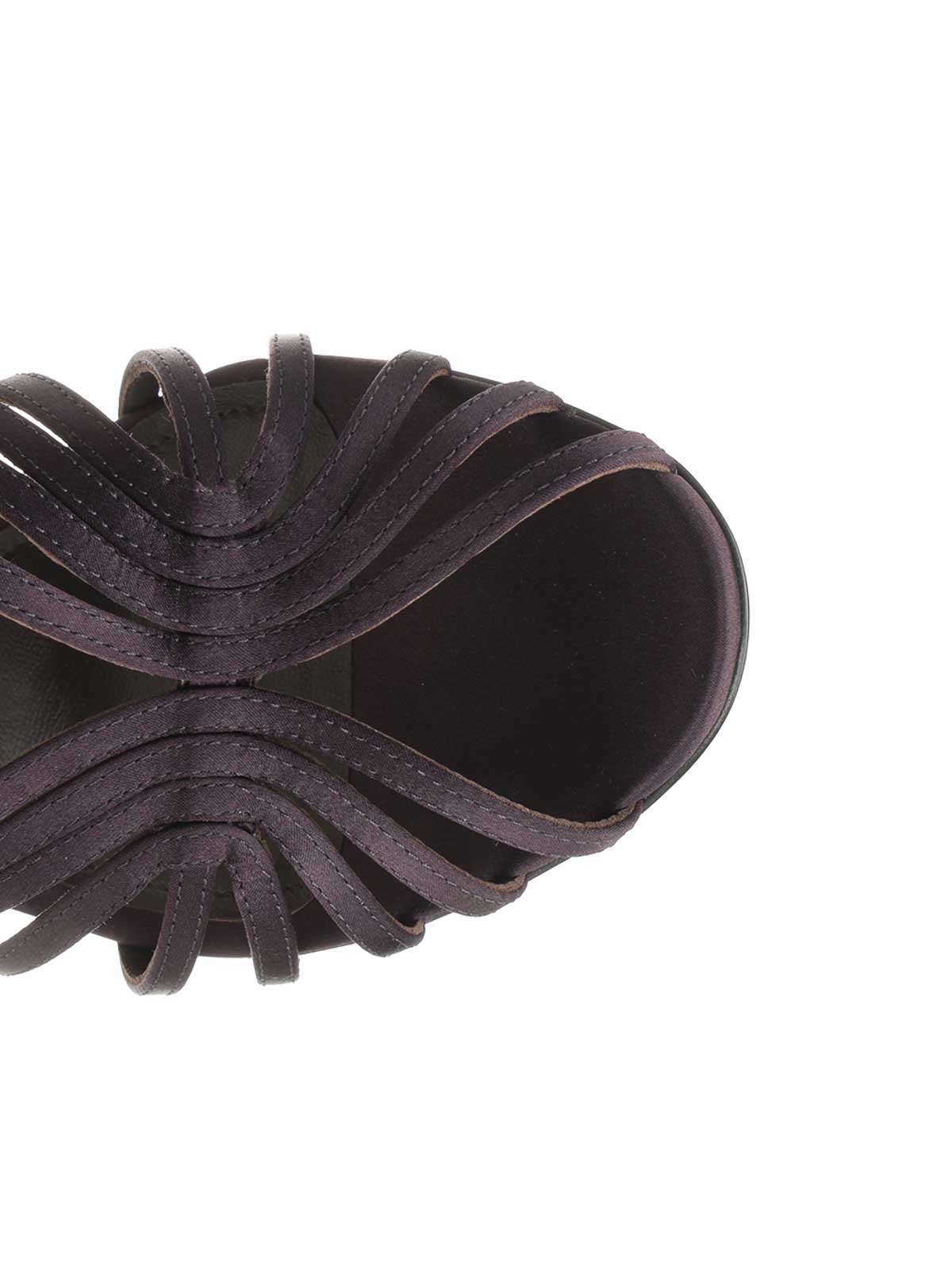 Alevì Milano Venus 095 Reby Satin Sandals Violet In Purple