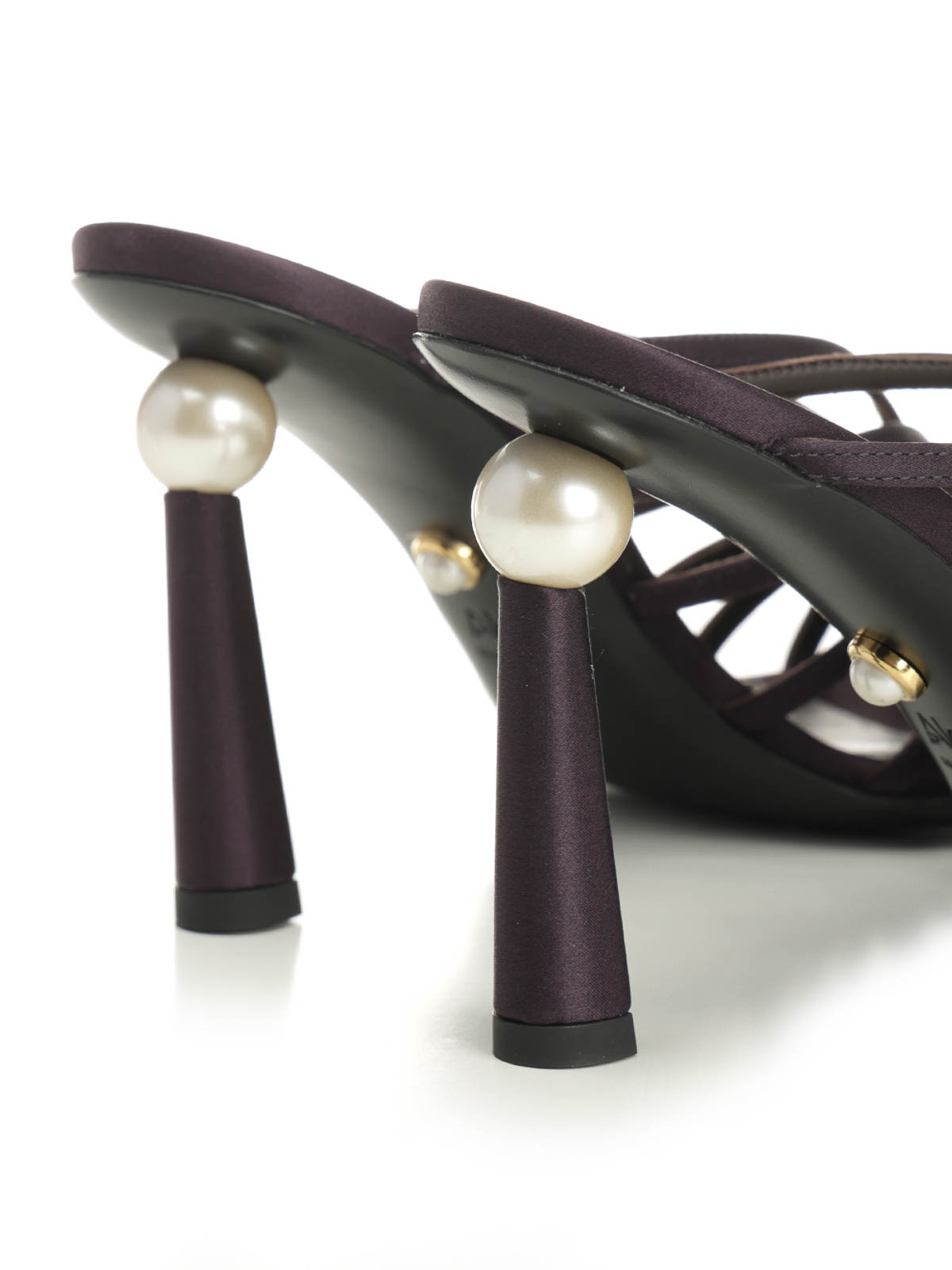 Alevì Milano Venus 095 Reby Satin Sandals Violet In Purple