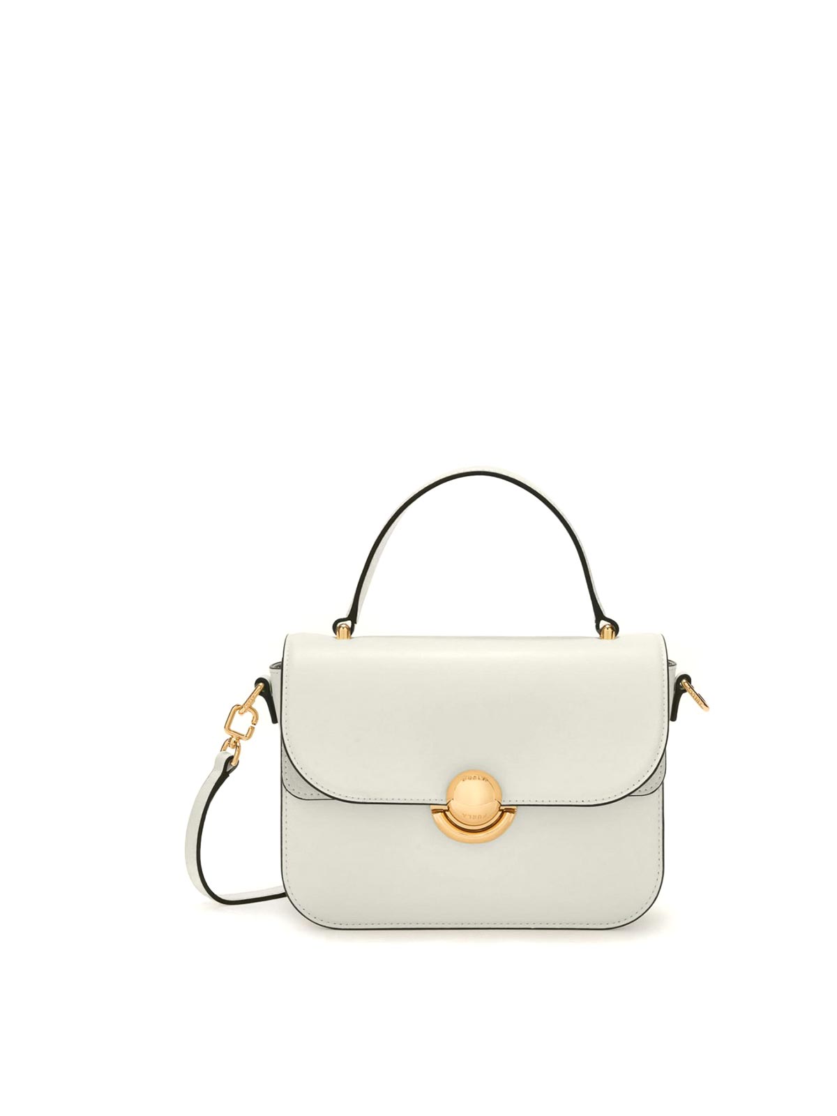 Furla Sfera S Handbag In Cream Color Leather In White