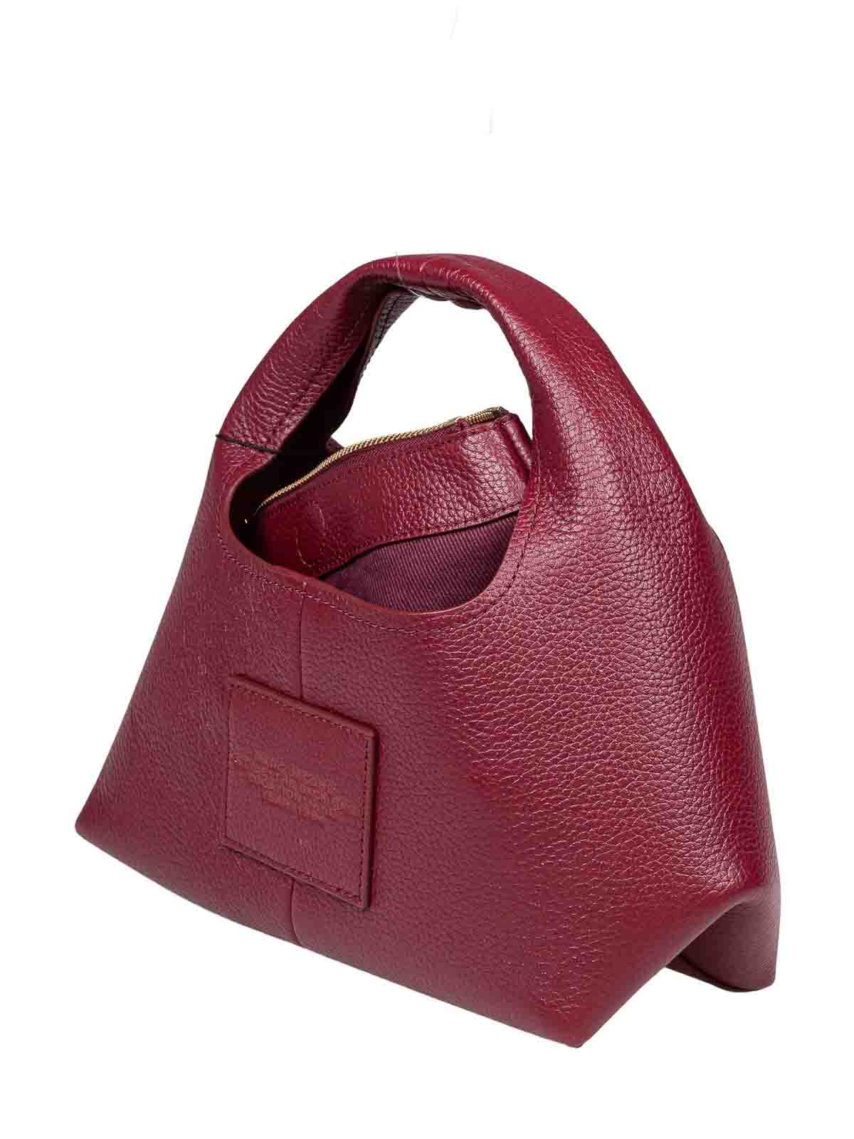 Marc Jacobs The Mini Sack Bag In Cherry Color Leather In Pink