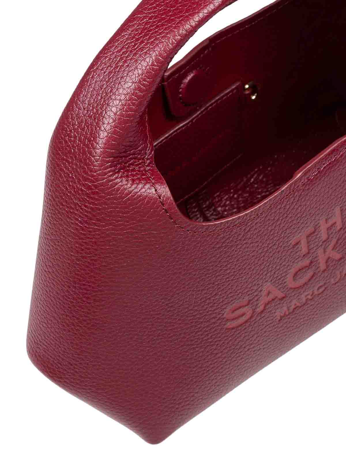 Marc Jacobs The Mini Sack Bag In Cherry Color Leather In Pink