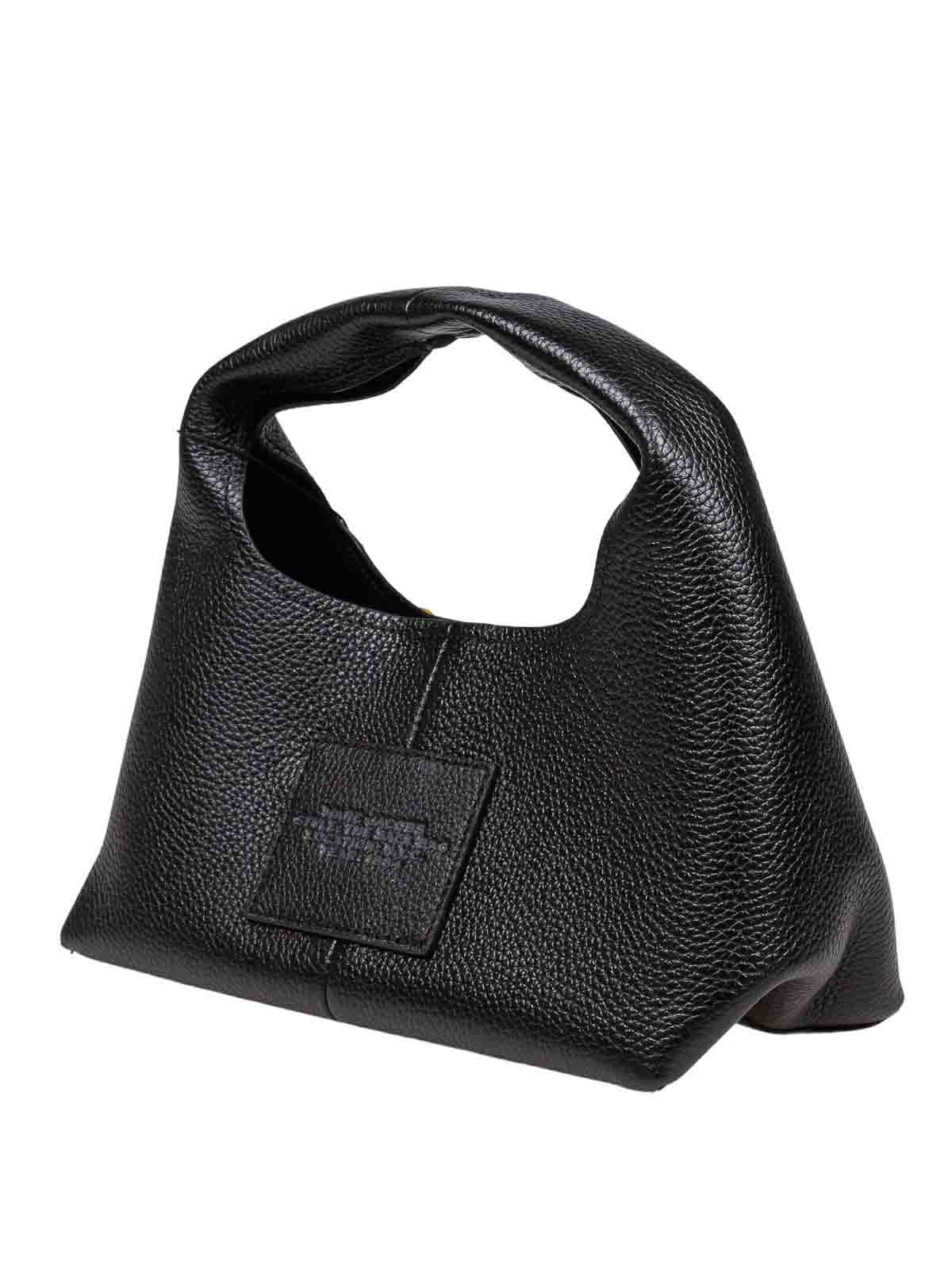 Marc Jacobs The Mini Sack Bag In Black Leather In Black