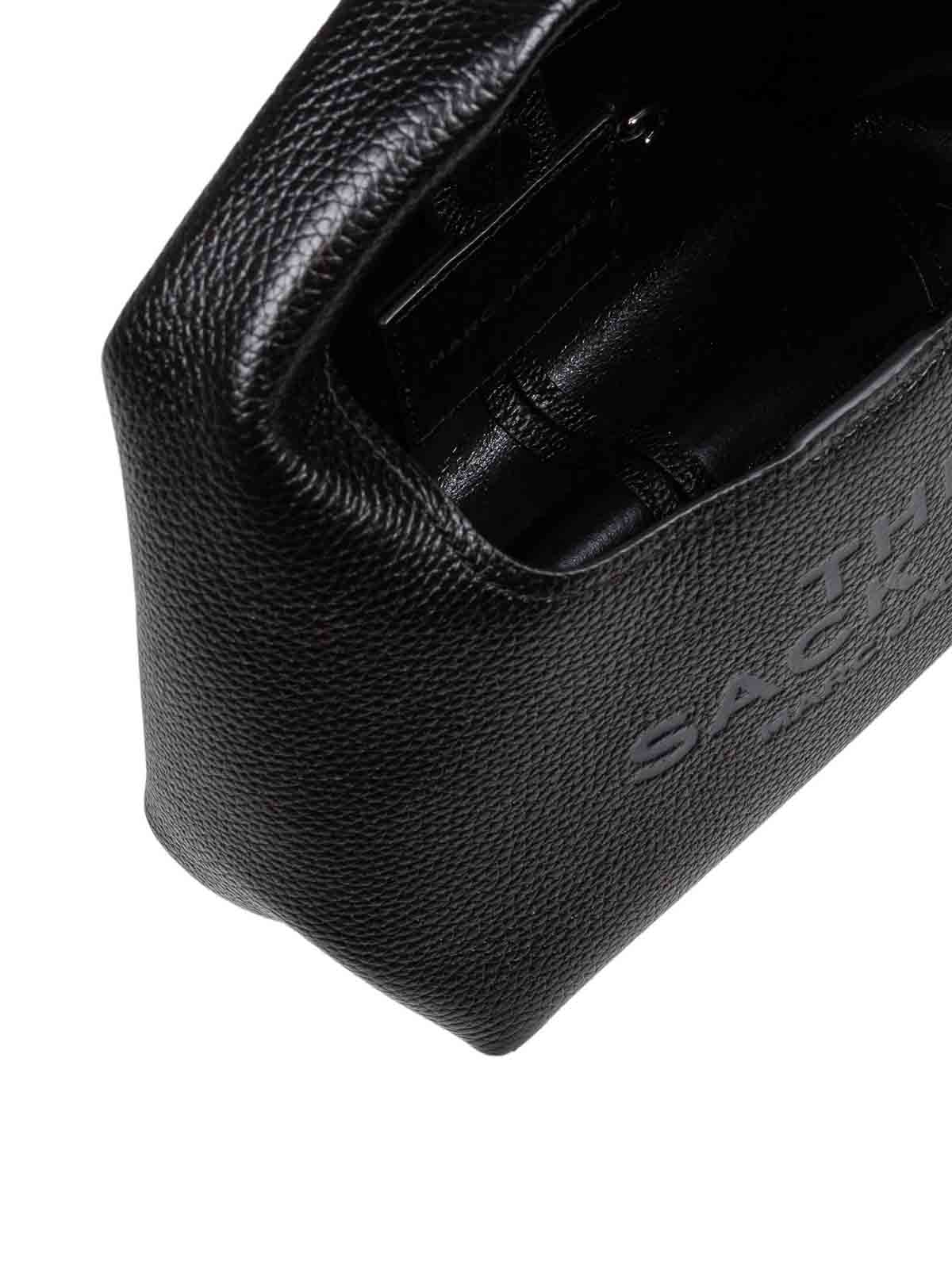Marc Jacobs The Mini Sack Bag In Black Leather In Black