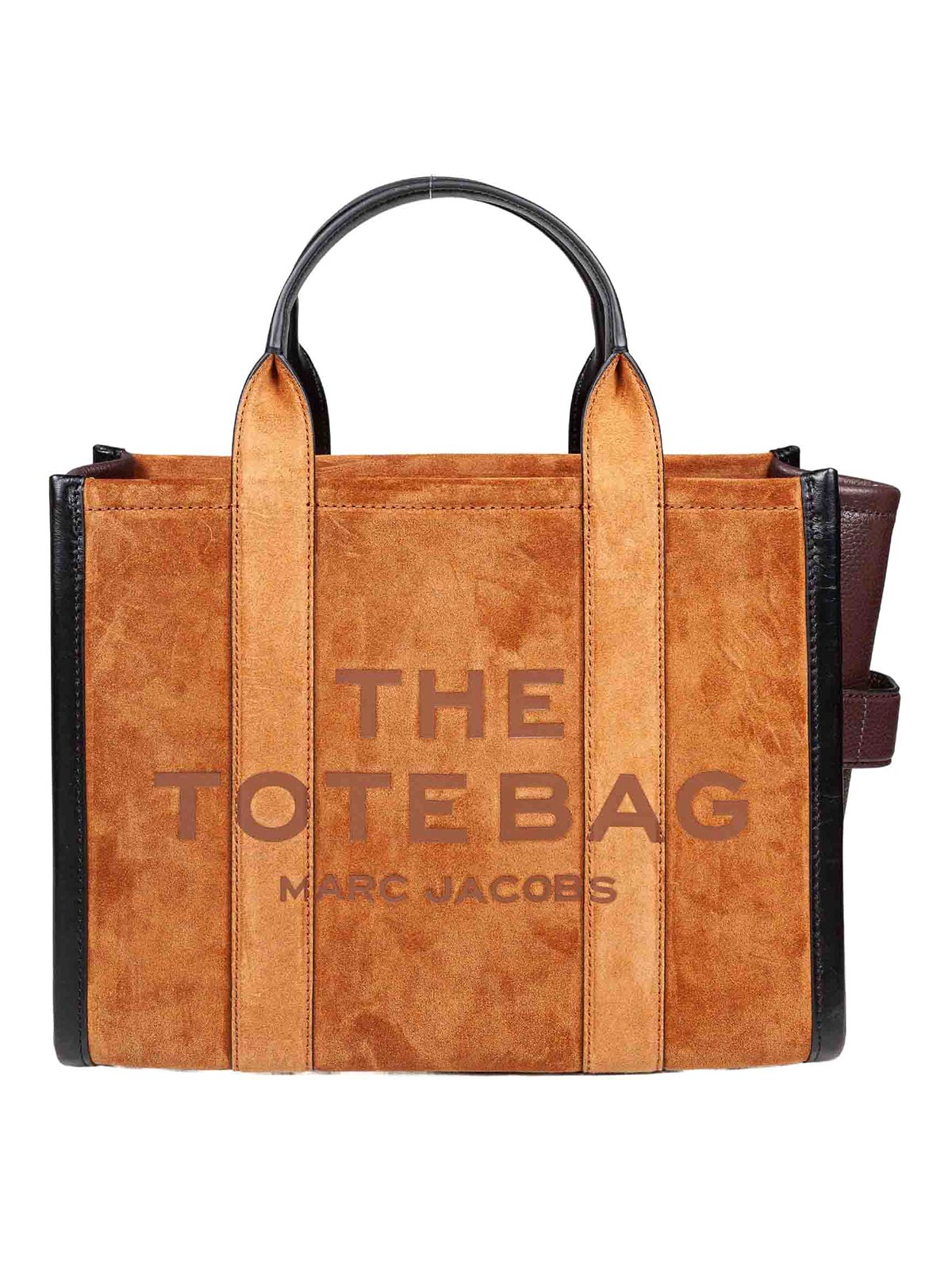 Marc Jacobs The Medium Tote Bag In Tan Leather And Suede In Pink