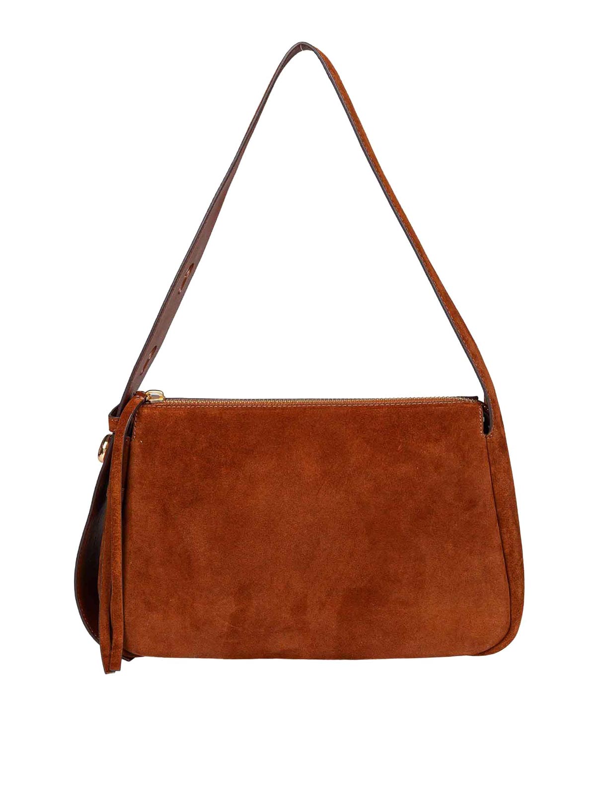 Tory Burch Romy Shoulder Bag In Suede Color Park Bench In Brown