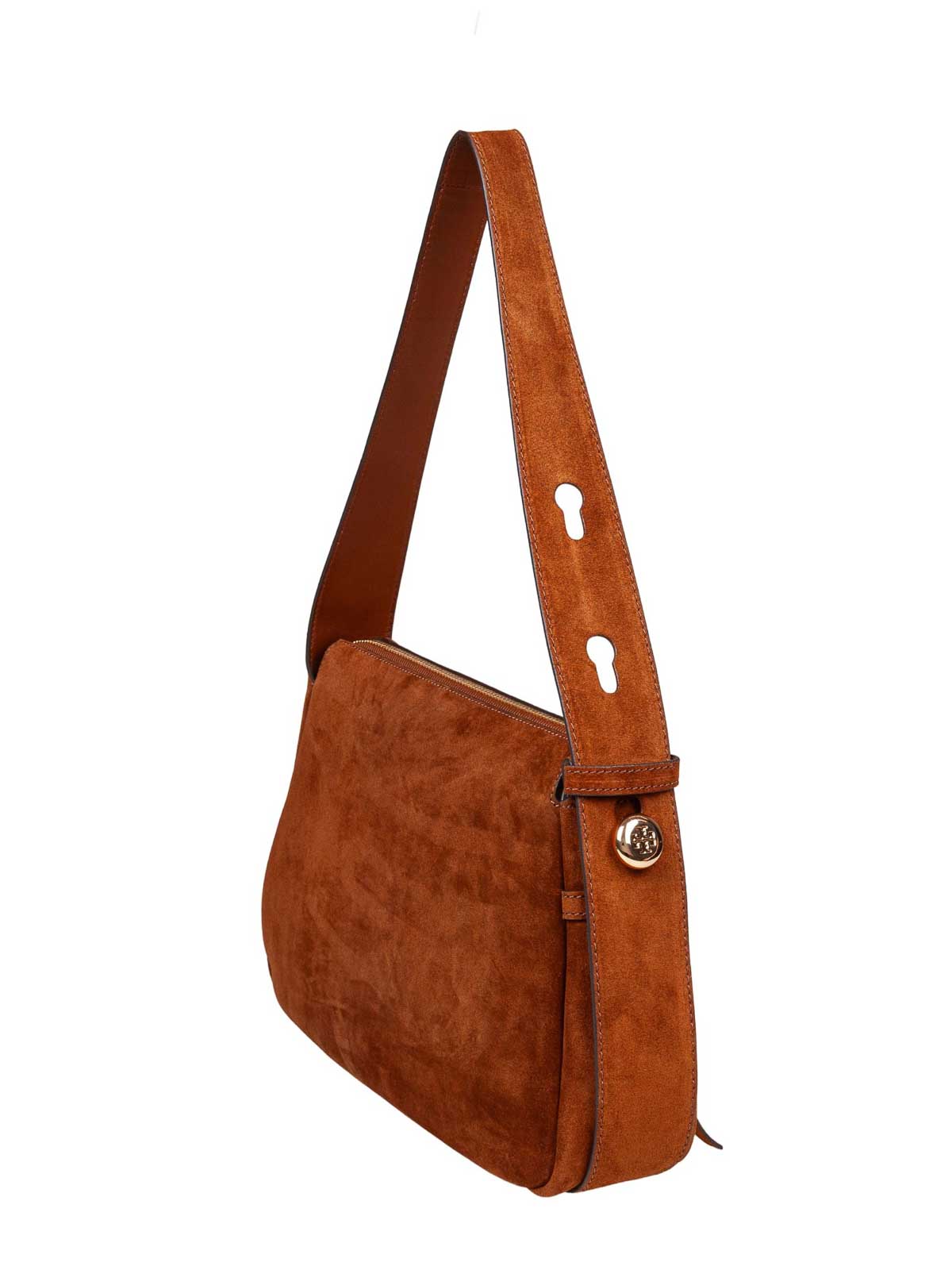 Tory Burch Romy Shoulder Bag In Suede Color Park Bench In Brown