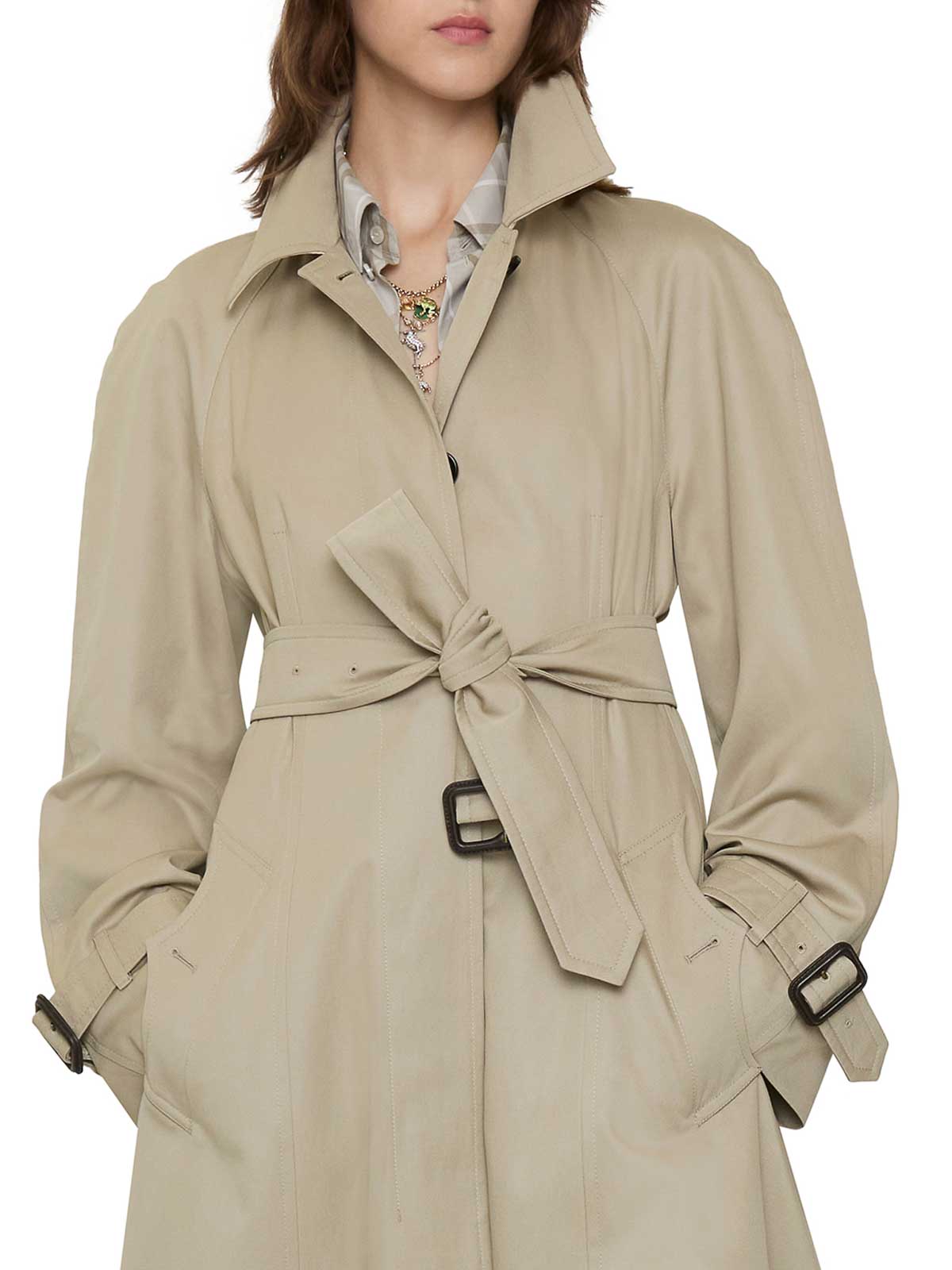 Burberry Ellingham Cotton Gabardine Trench Coat In Multi