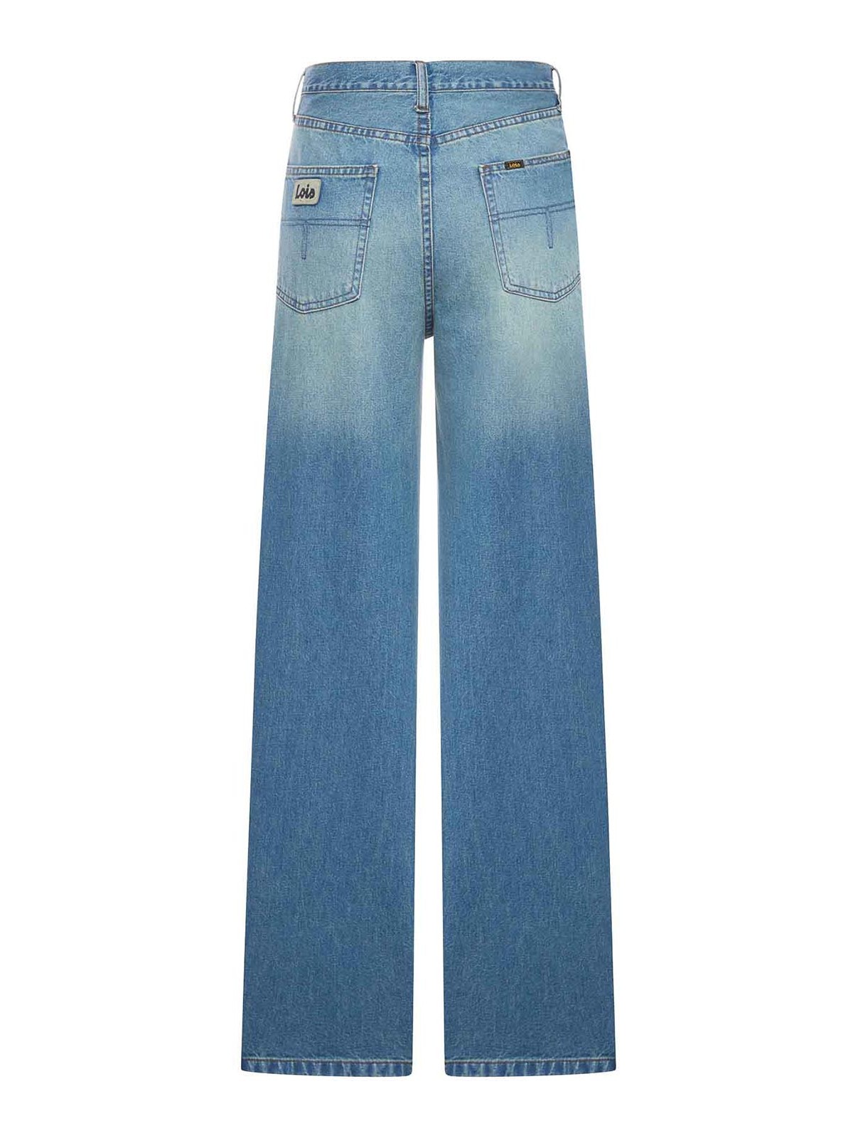 Lois Jeans Wide Leg Skater Loose In Blue