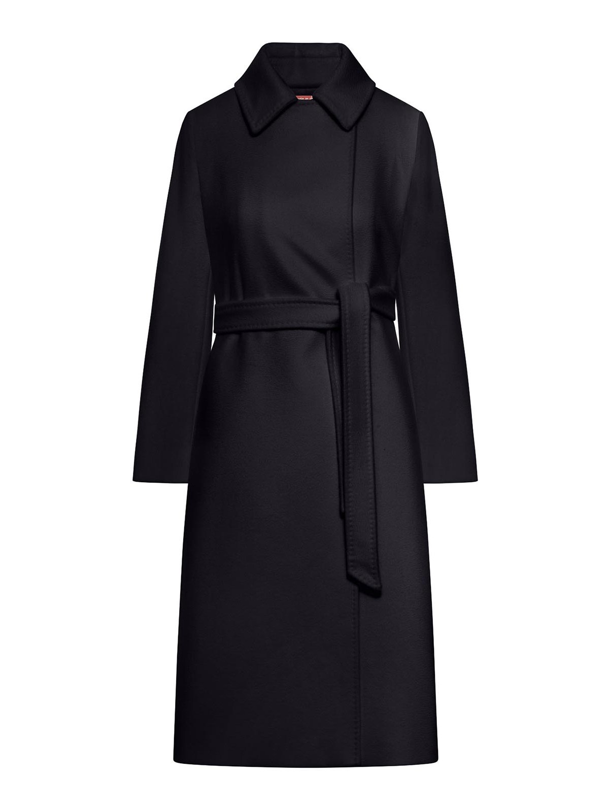 Max Mara Wool Robe Coat In Black