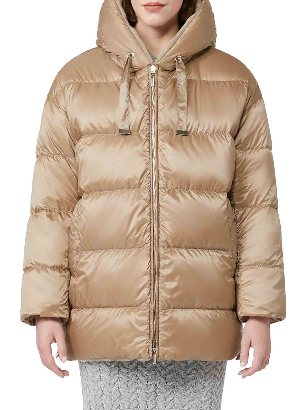 Max Mara The Cube Olivia Reversible Padded Jacket In Nude