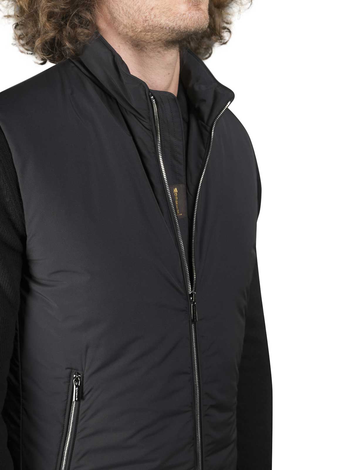 Moorer Uros-skt Smooth Vest In Black