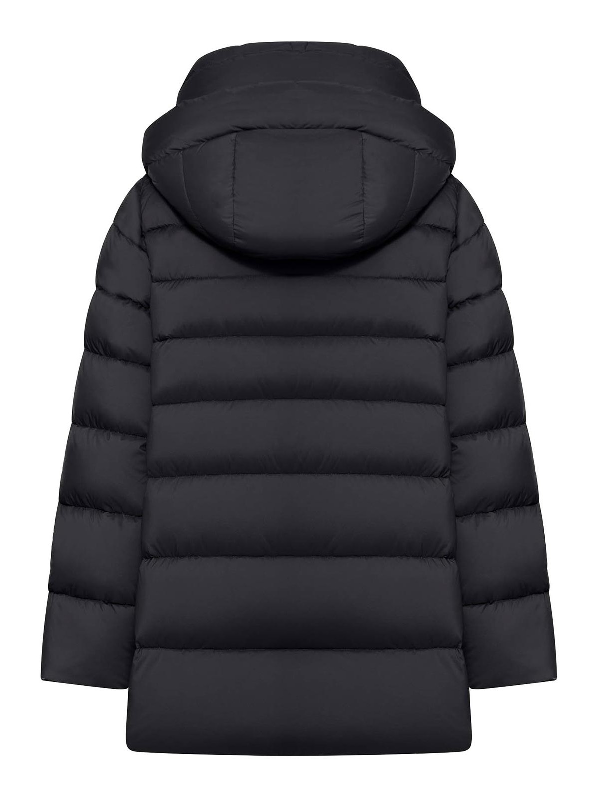 Moorer Quilted Hooded Jacket In Black