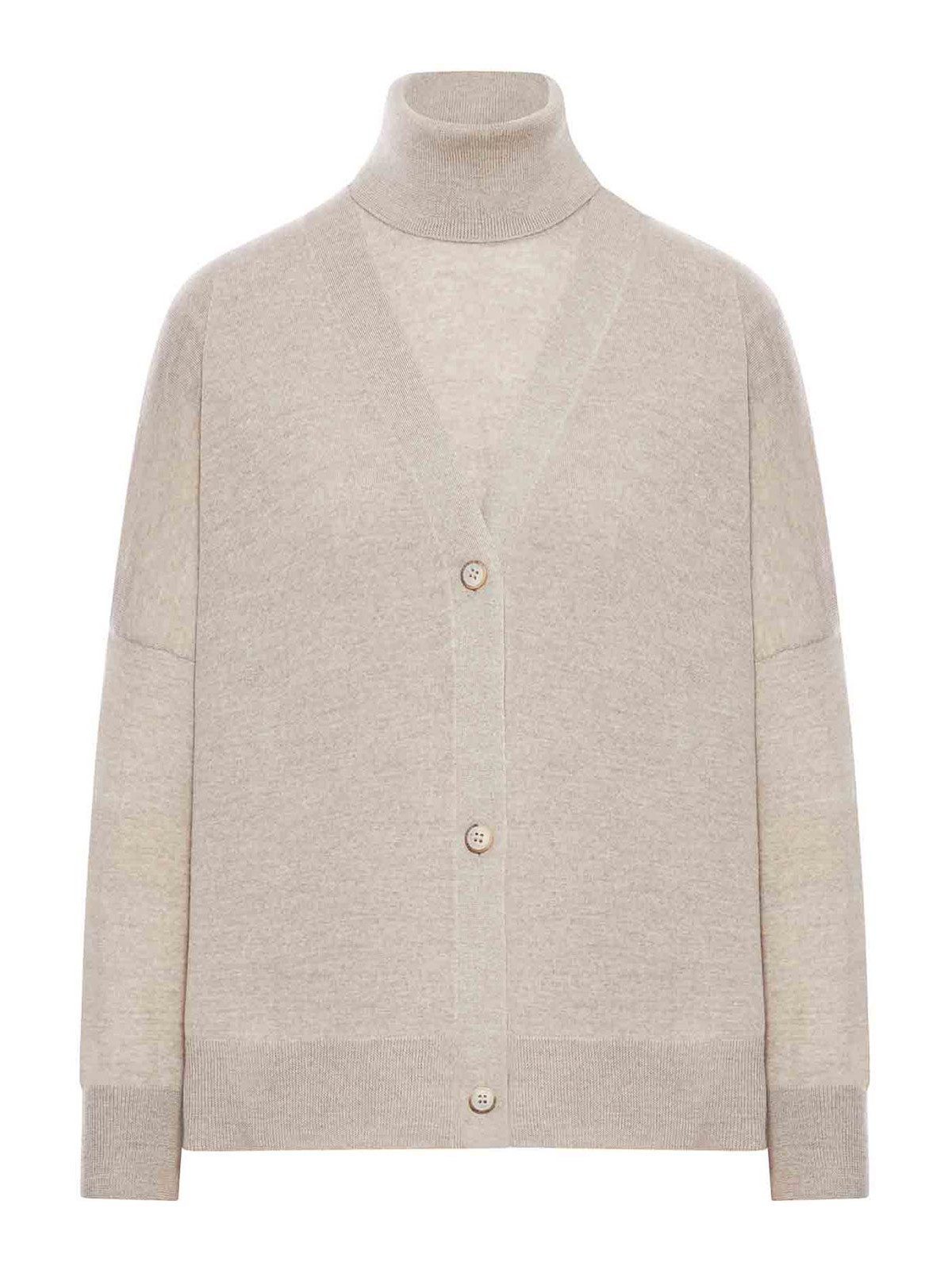 Gran Sasso Twin Set Wool Sweater In Nude