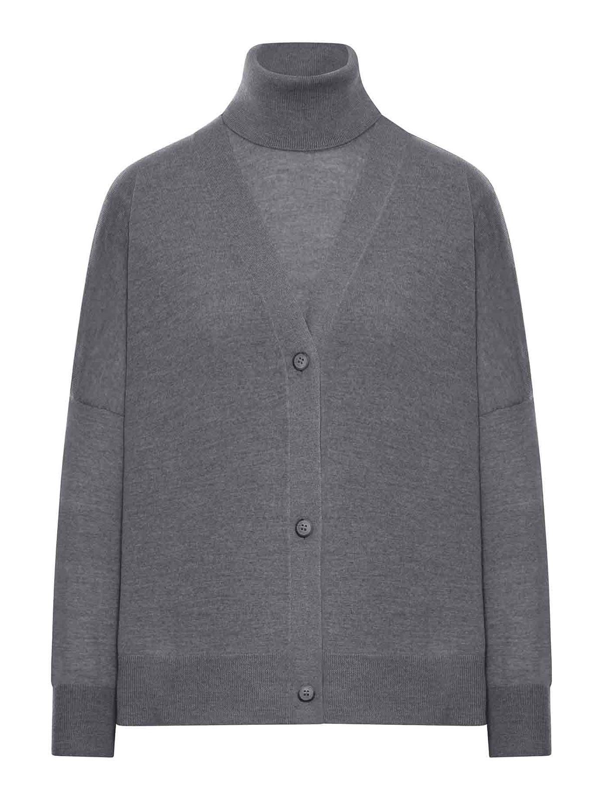 Gran Sasso Twin Set Wool Sweater In Gray