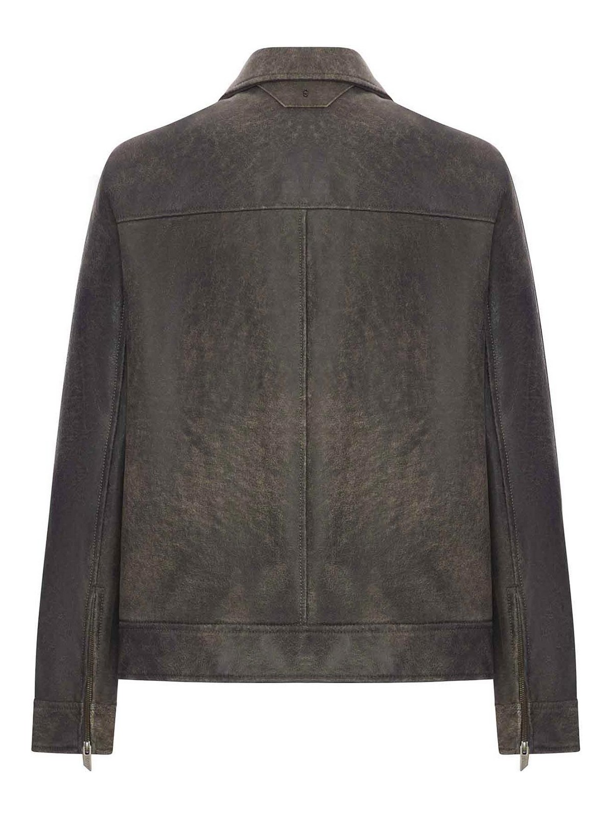 Salvatore Santoro Flap-pocket Leather Jacket In Green