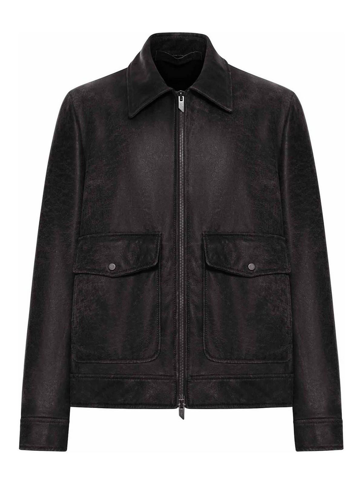 Salvatore Santoro Flap-pocket Leather Jacket In Black