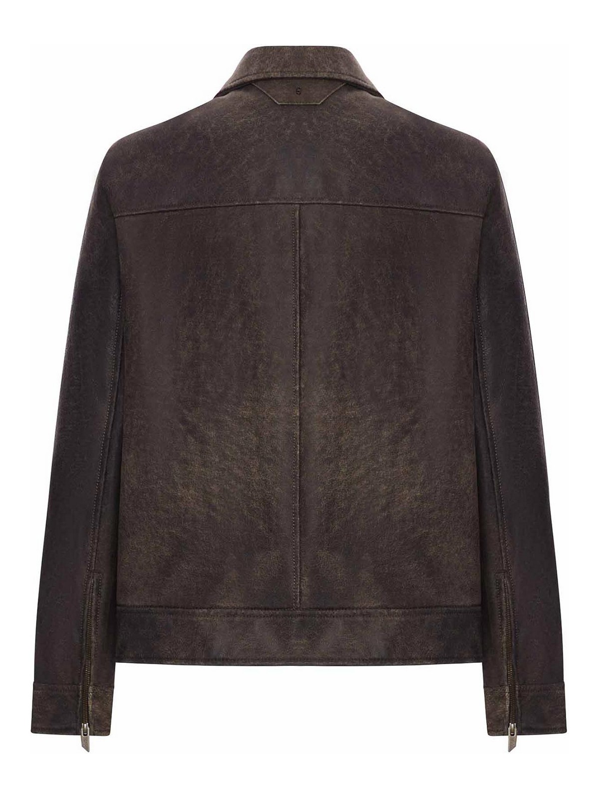 Salvatore Santoro Flap-pocket Leather Jacket In Brown