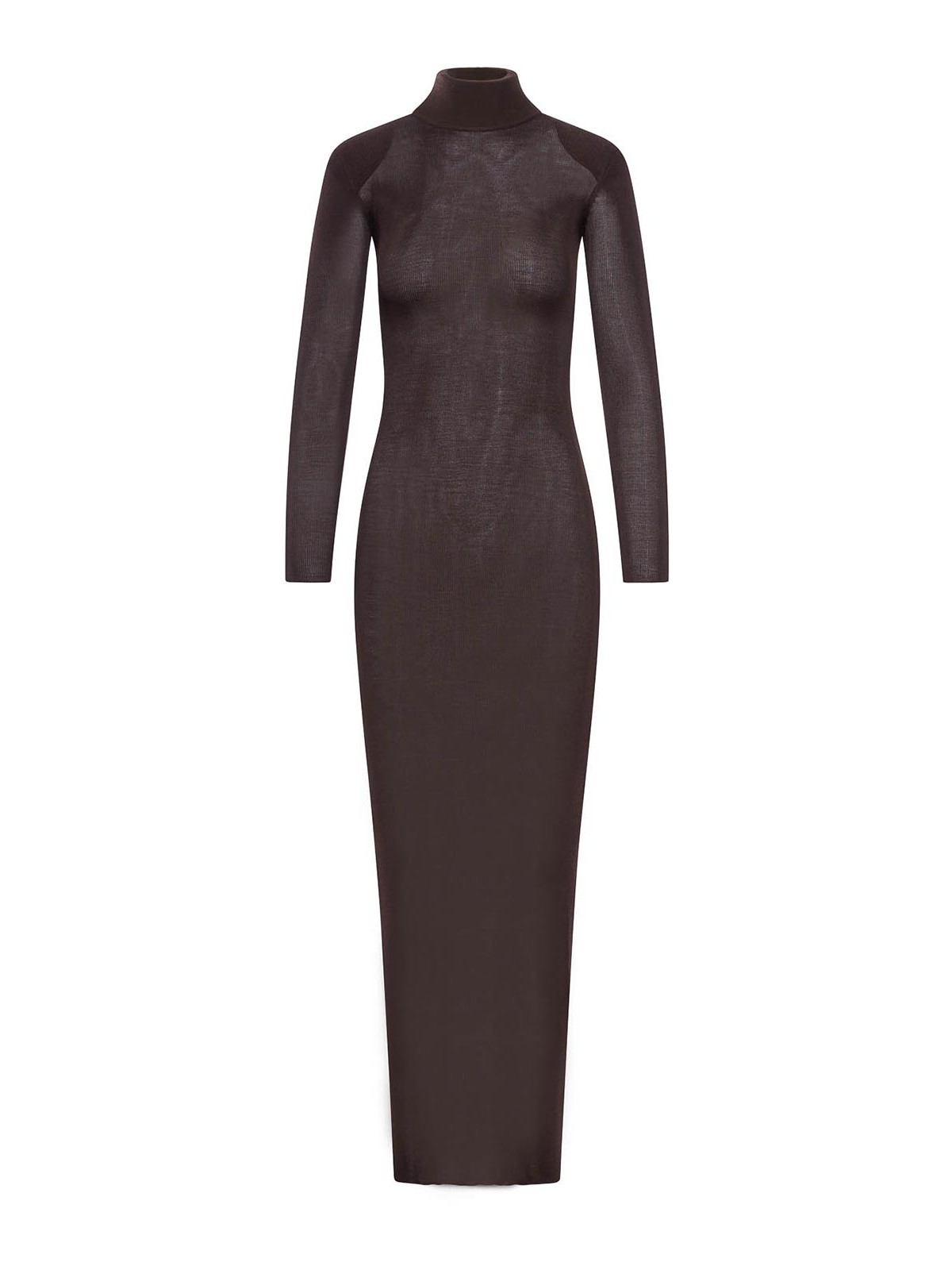 Self-portrait Brown Viscose Knit Maxi Dress In Burgundy