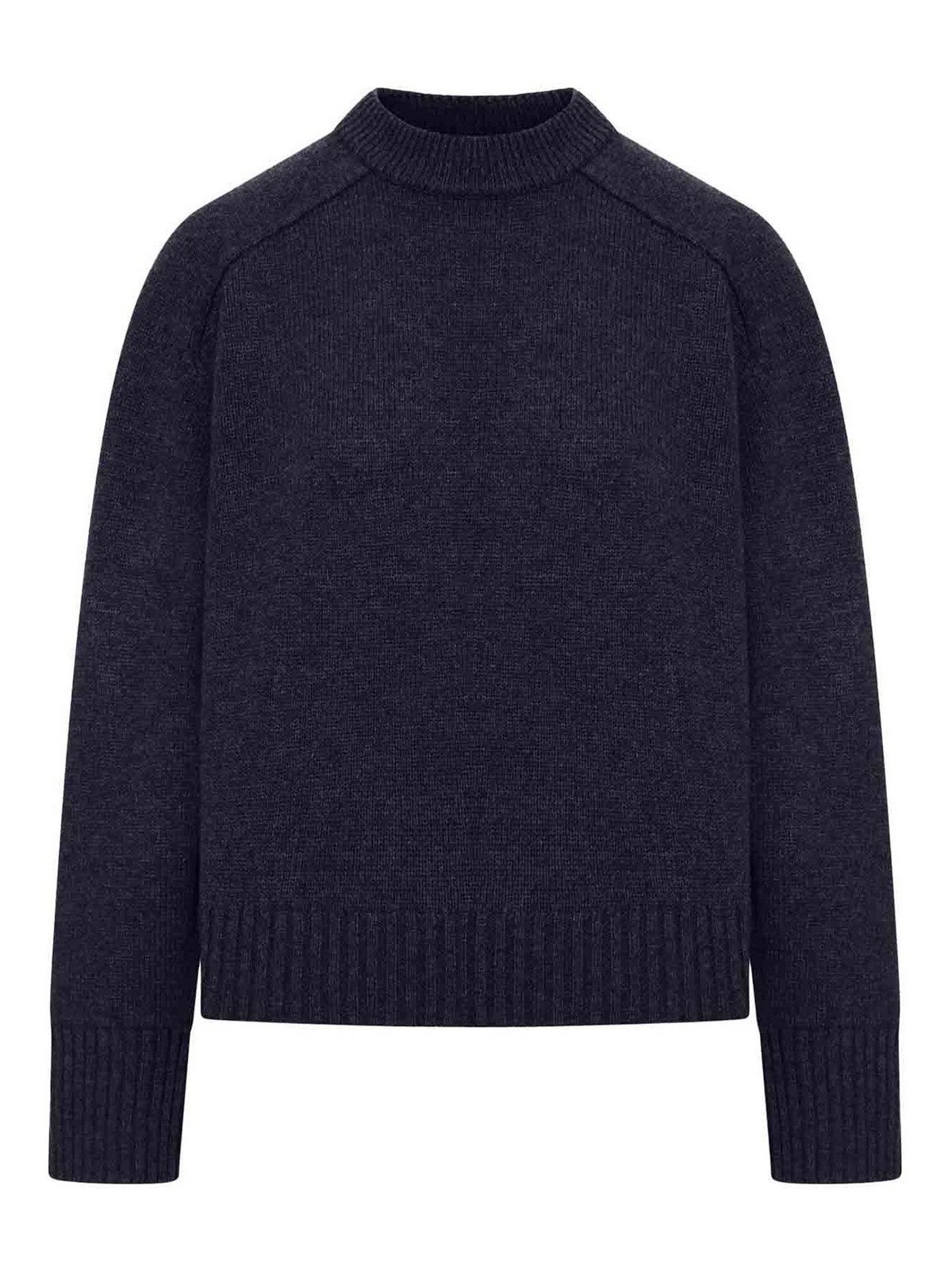 Soeur Will Wide Sweater In Merino Wool In Blue