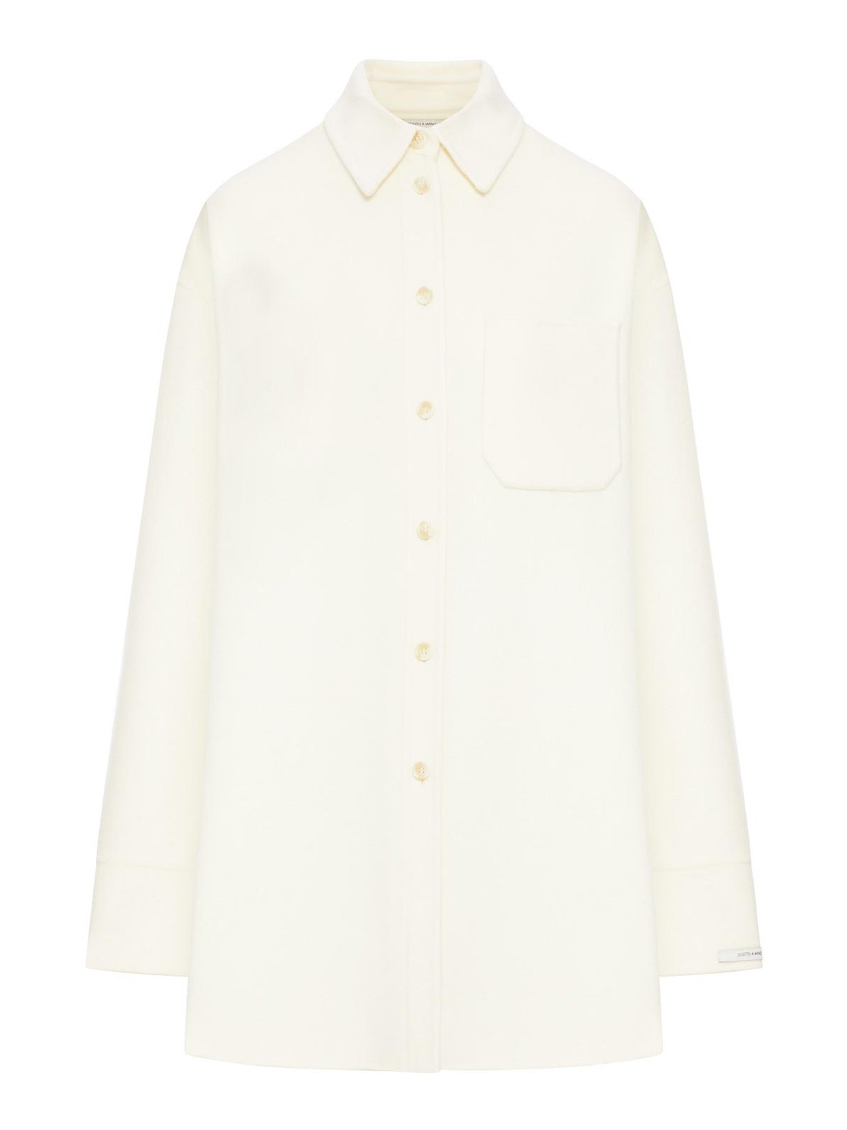 Sportmax Oversized Riber Wool Shirt In Neutral
