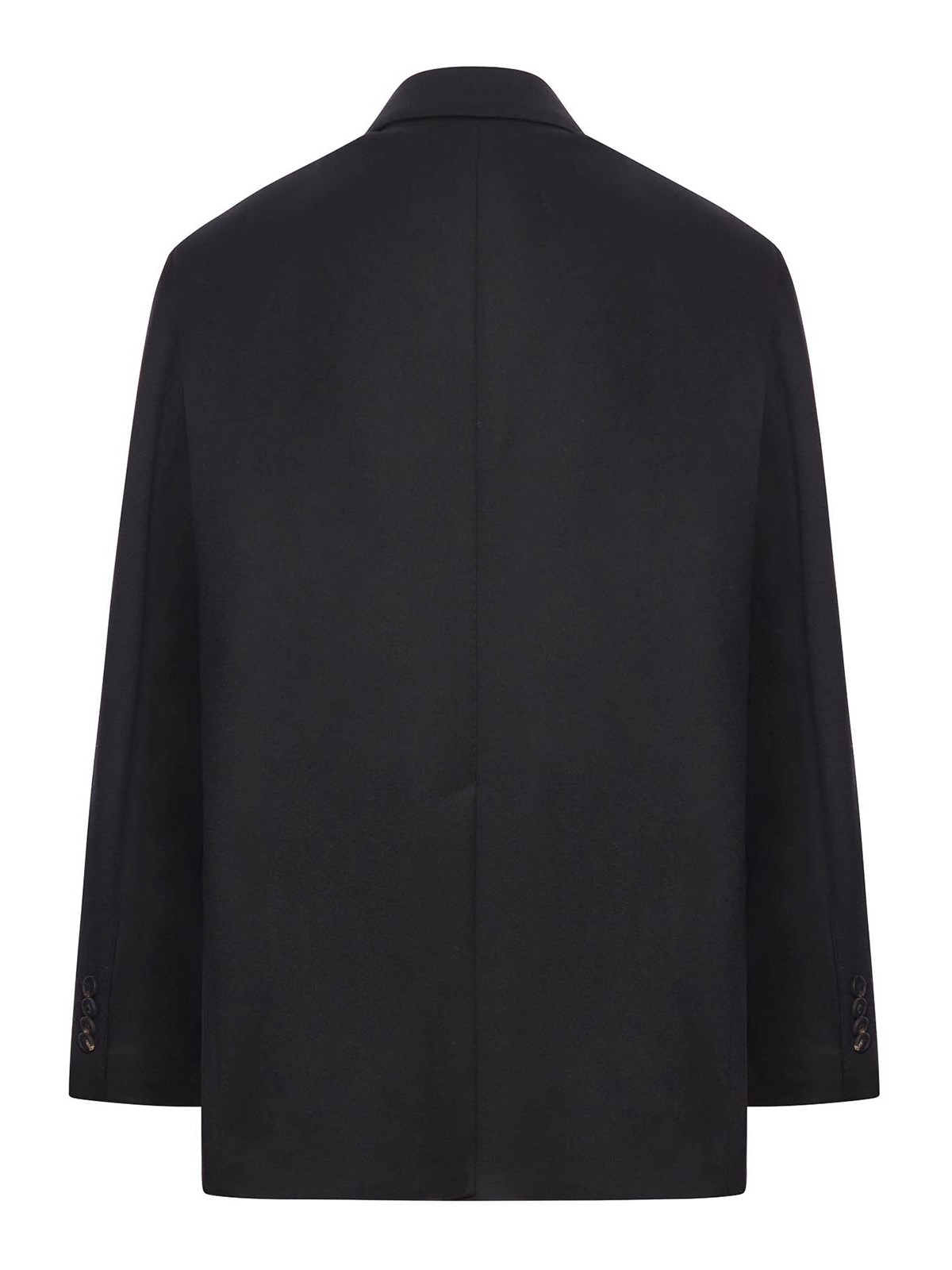 Tagliatore Double-breasted Wool And Silk Blazer In Black