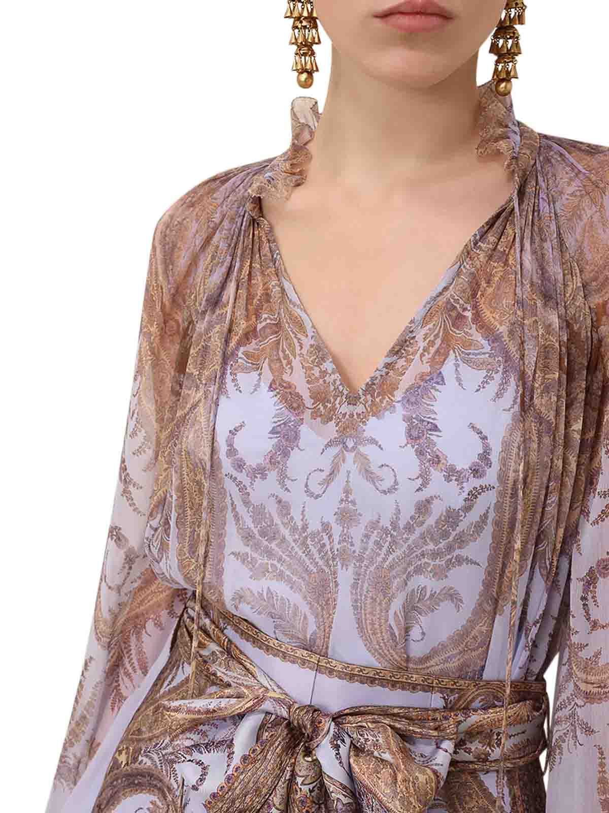 Zimmermann Hypnotic Billow Blouse In Blue