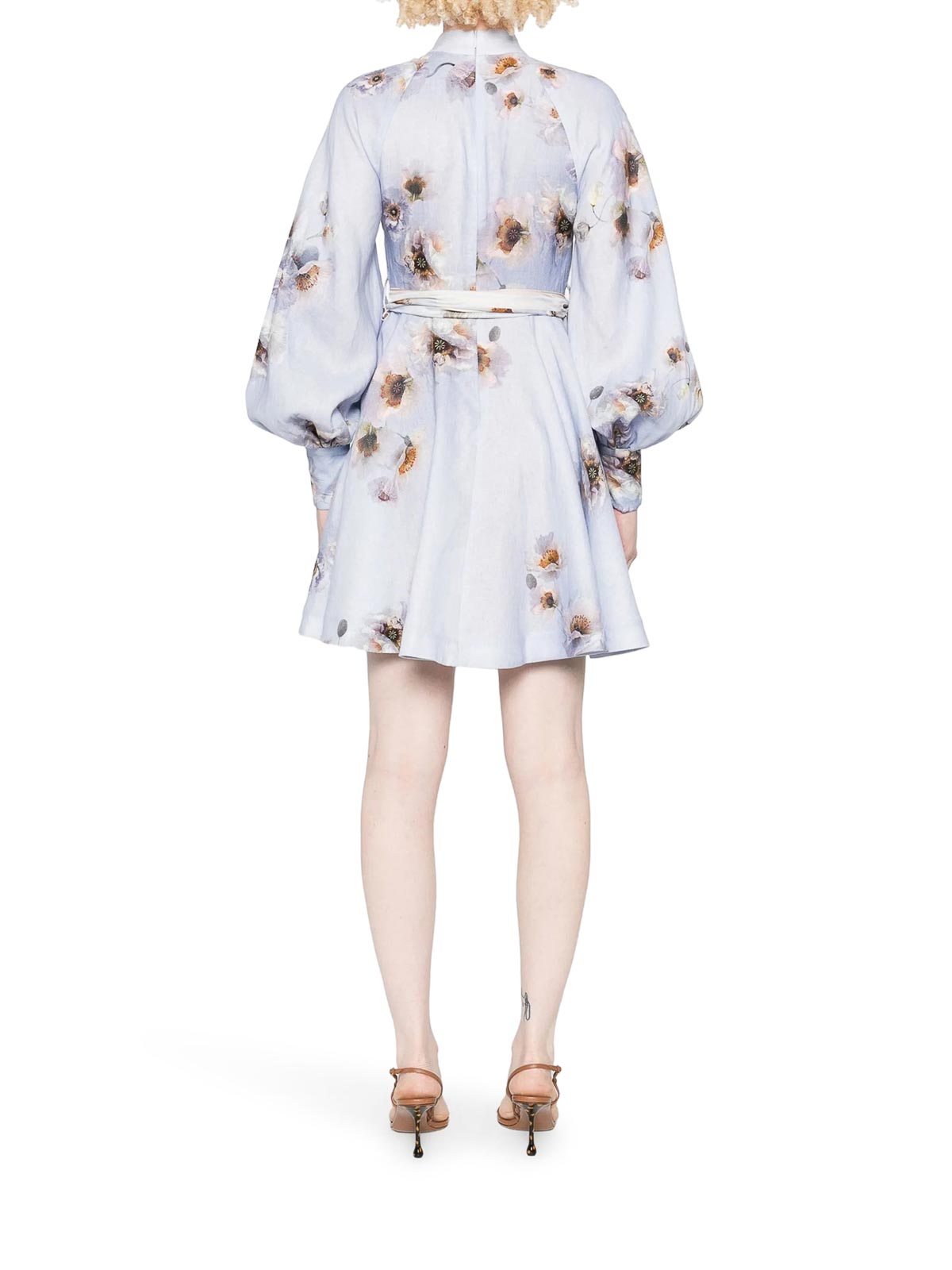 Zimmermann Hypnotic Buttoned Mini Dress In Pink