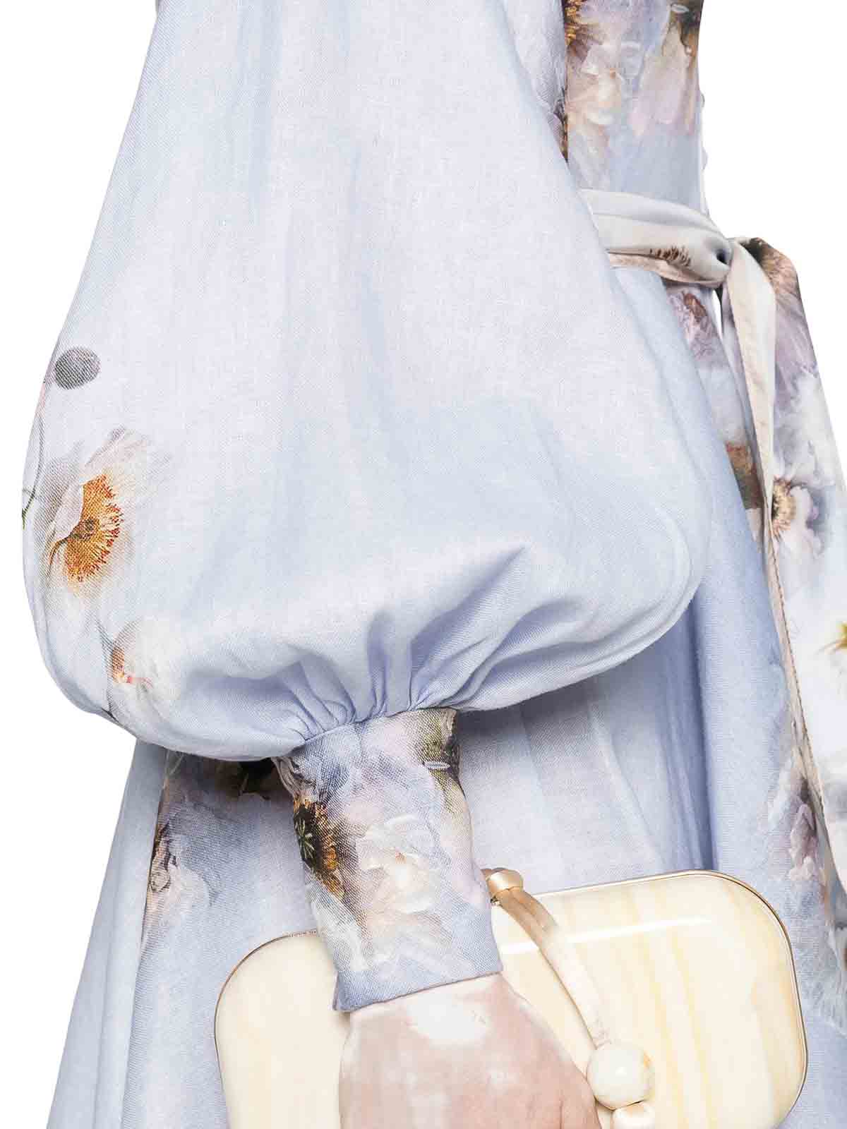 Zimmermann Hypnotic Buttoned Mini Dress In Pink